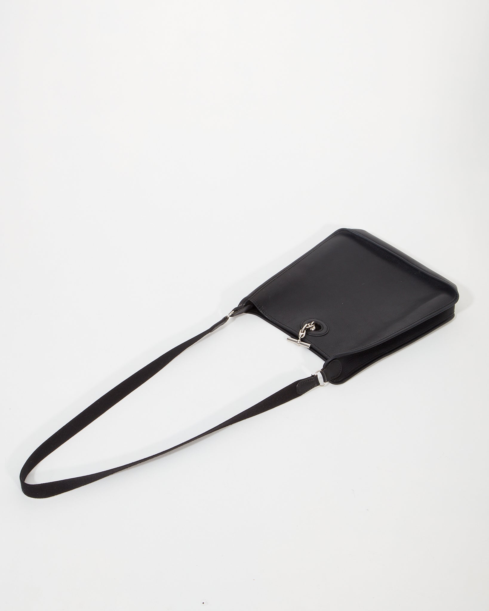 Hermes Black Epsom Leather Vespa PM Crossbody Bag