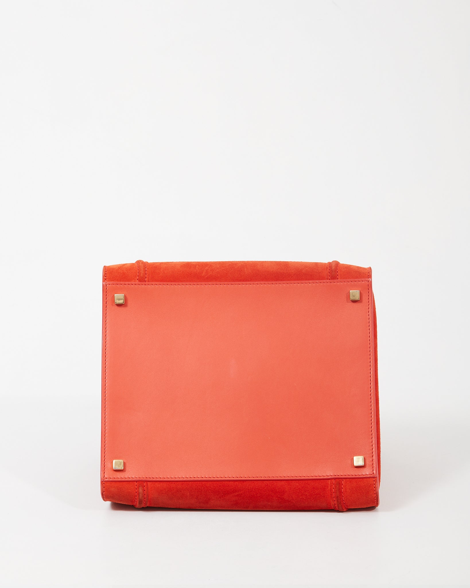 Celine Orange Suede Medium Luggage Phantom Bag