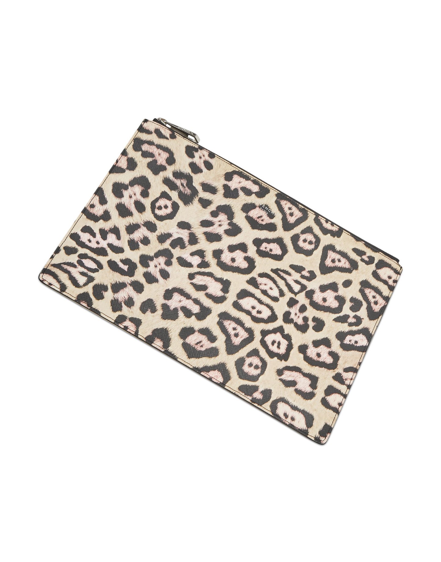 Givenchy Coated Canvas Pink Leopard-Print Pouch