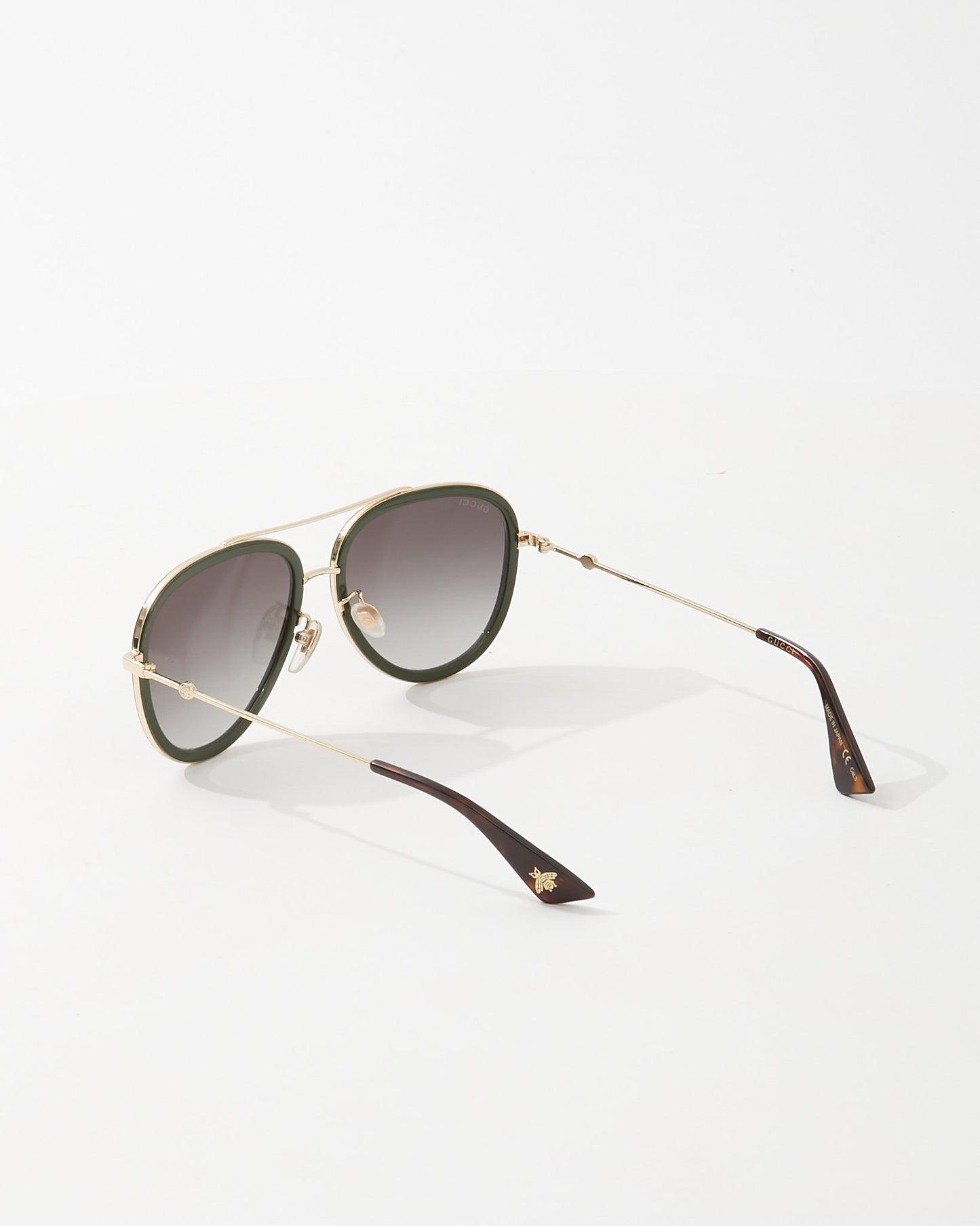 Gucci Gold GG0062S Web Aviator Sunglasses