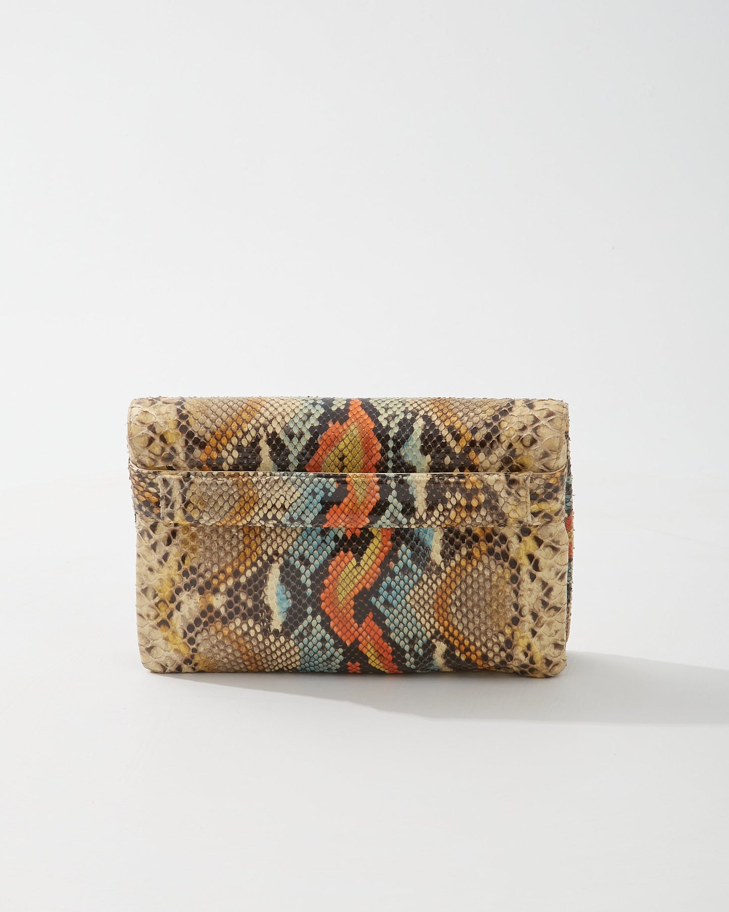 Chanel Multi Color Python Reissue Clutch