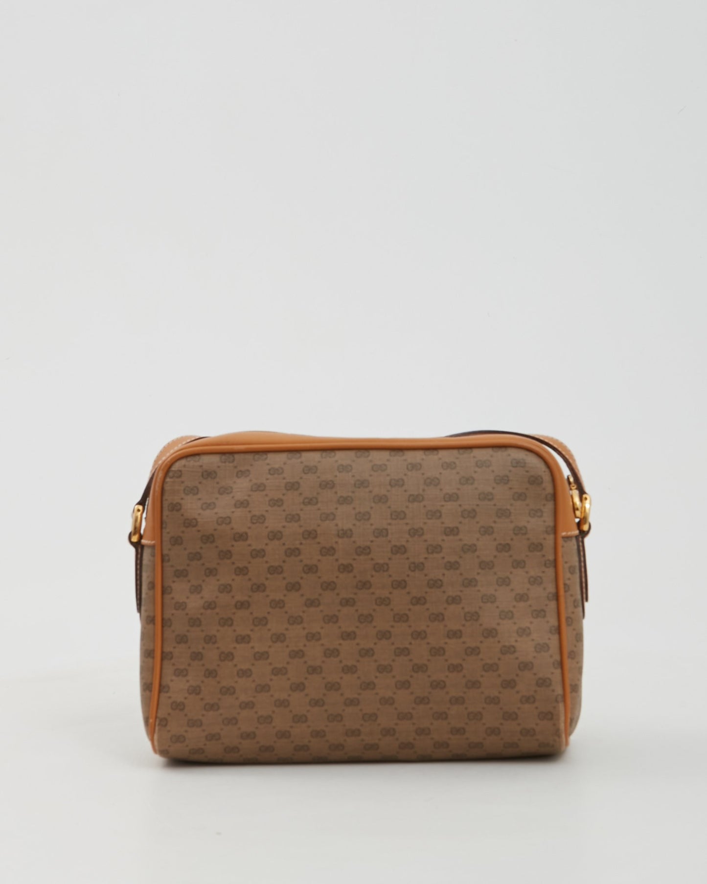 Gucci Tan Vintage Micro GG Coated Canvas Crossbody Bag