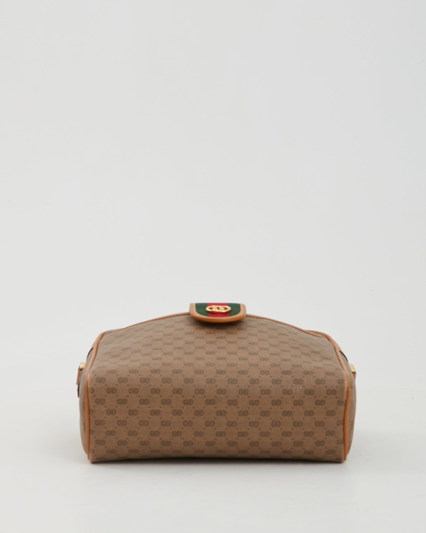 Gucci Tan Vintage Micro GG Coated Canvas Crossbody Bag