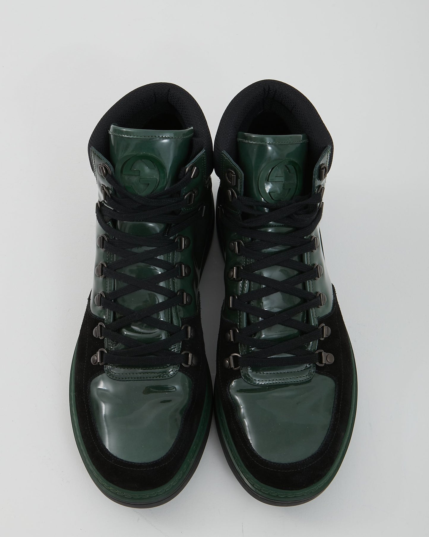 Gucci Green Patent High Top Sneaker - 12