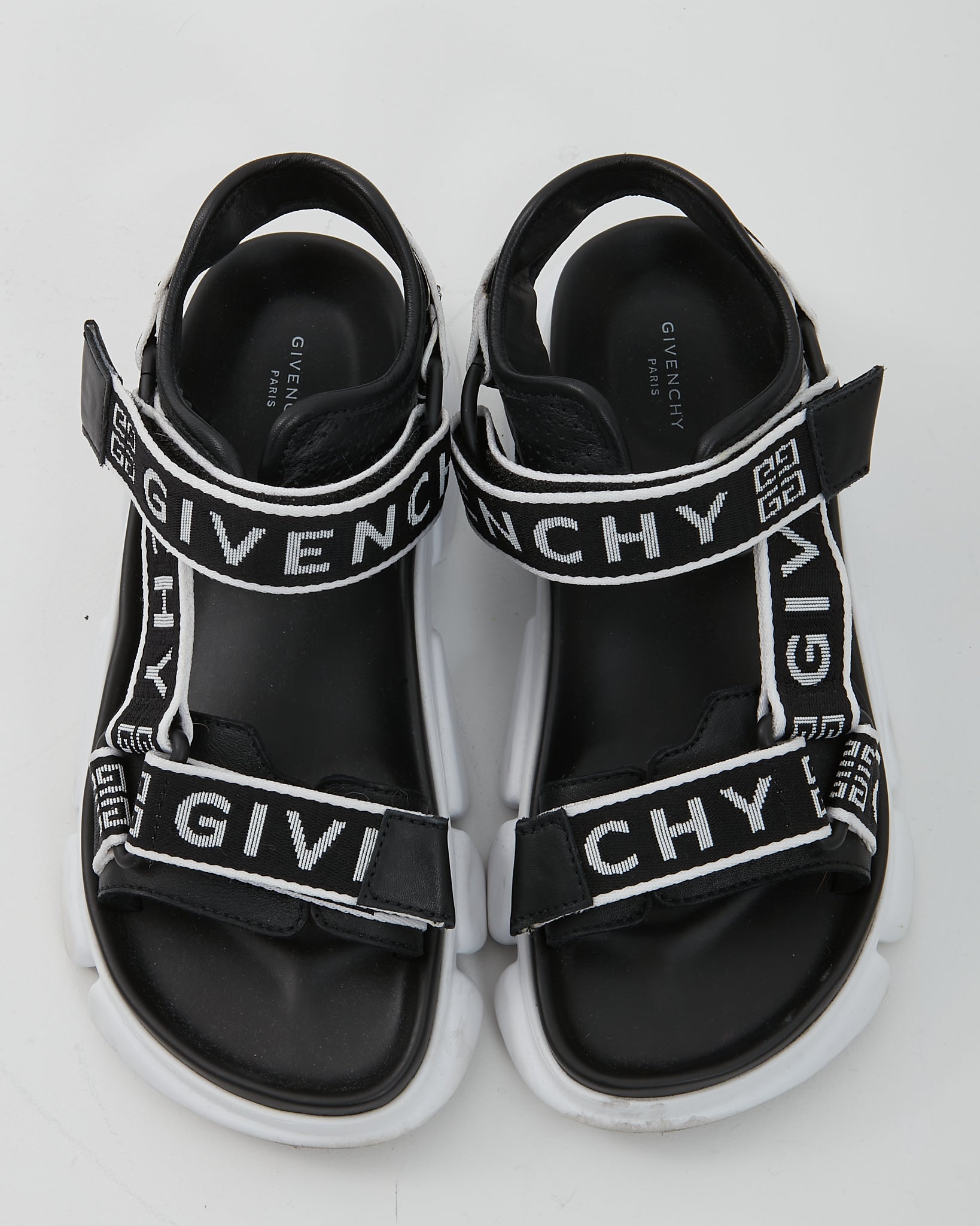 Givenchy Black/White Signature Jaw Logo Sport Sandals - 35.5