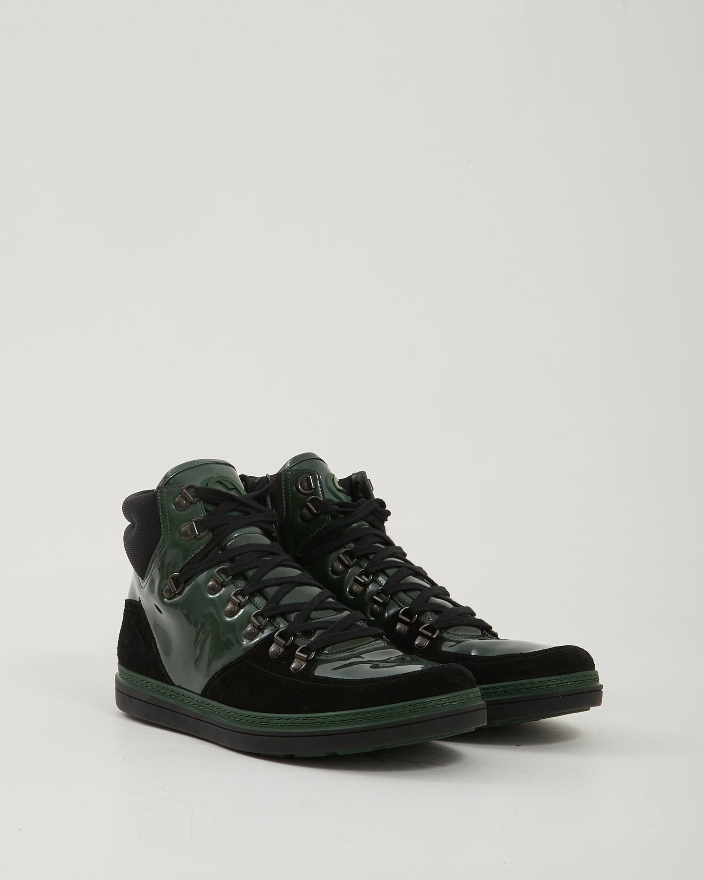 Gucci Green Patent High Top Sneaker - 12