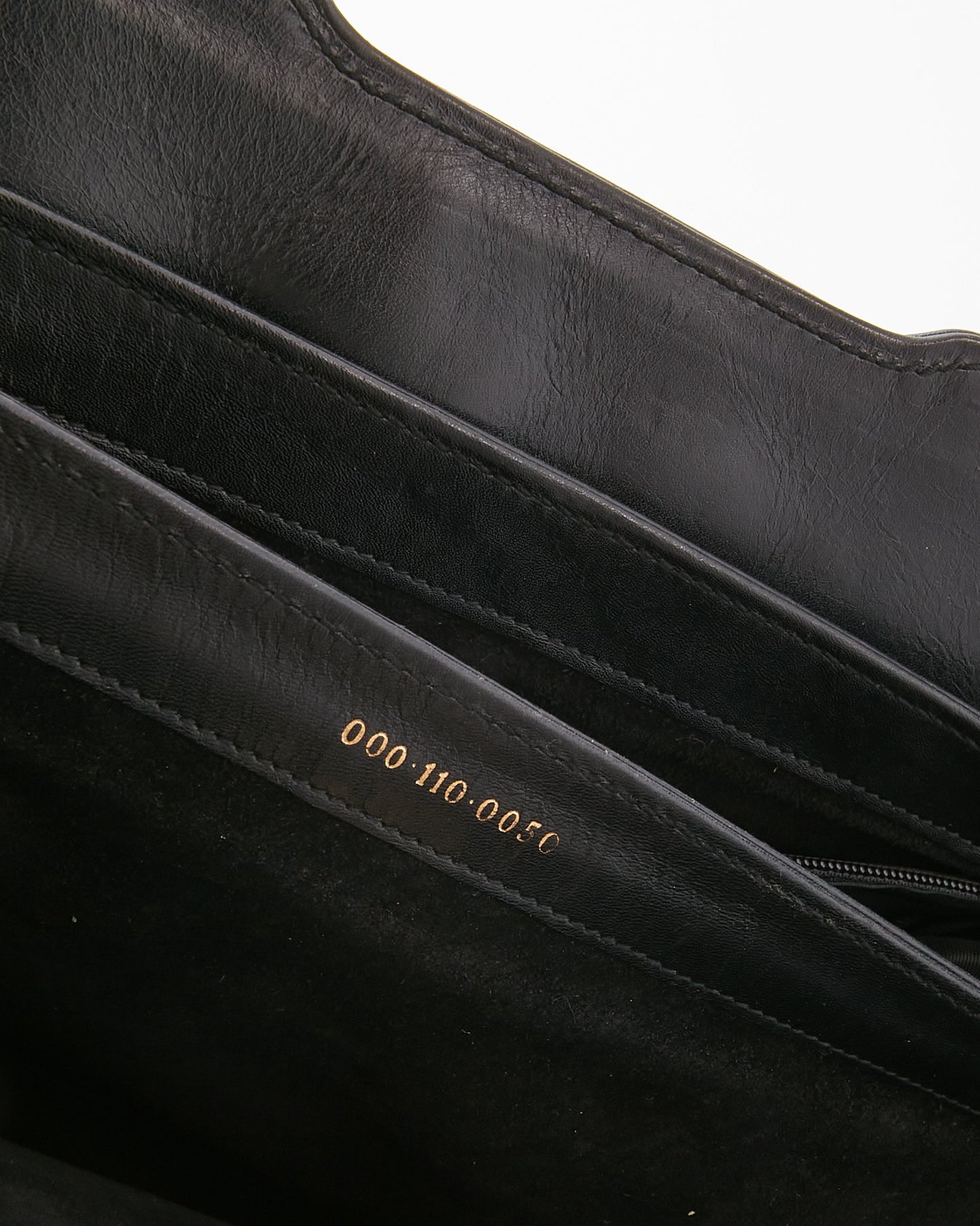 Gucci Black Textured Leather Vintage Top Handle Bag