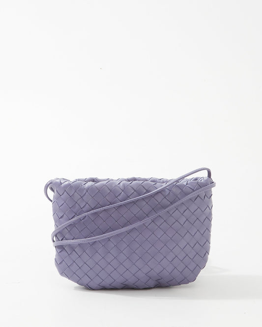 Bottega Veneta Mini sac Bulb en cuir intrecciato lilas