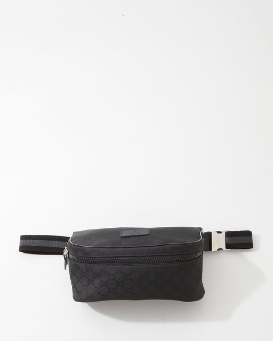 Gucci Black GG Canvas Bum Bag