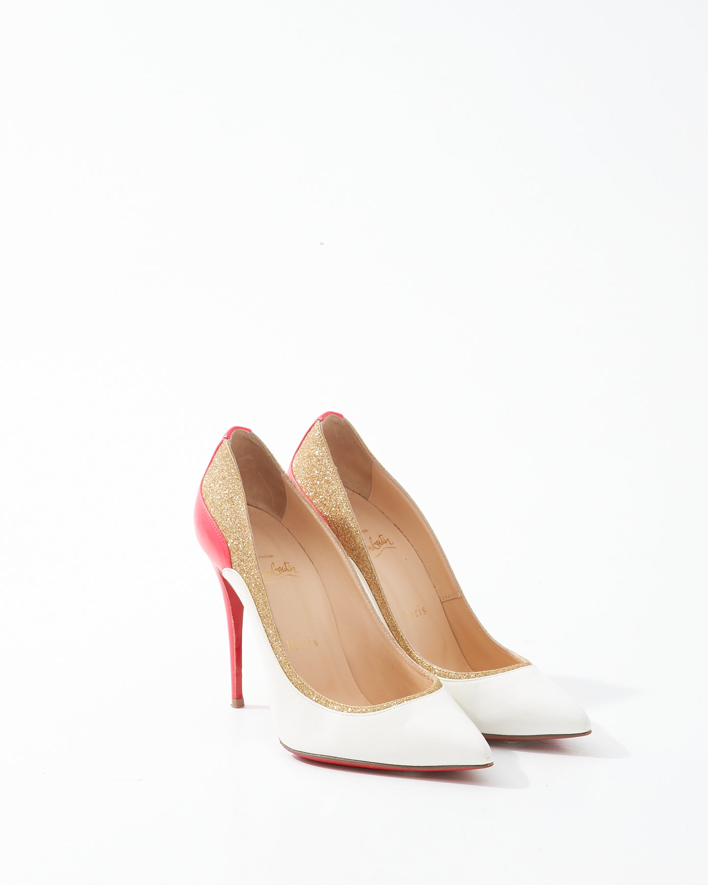 Louboutin Tri Color Pigalle 120 Point Toe Heel - 37.5