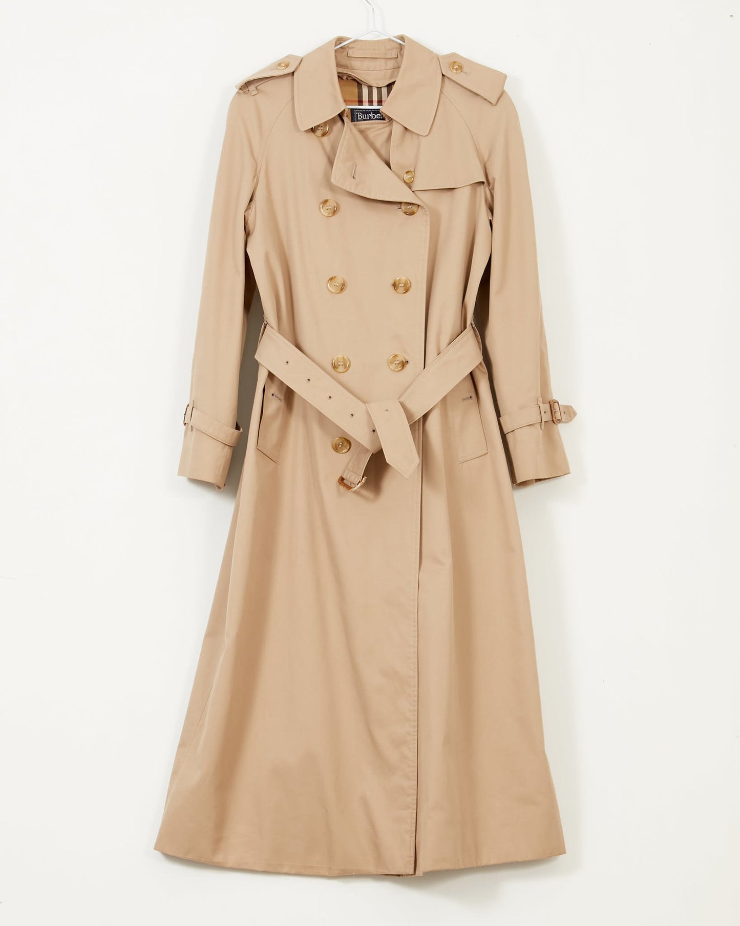 Burberry Beige Garbadine Classic Long Trench Coat - 6