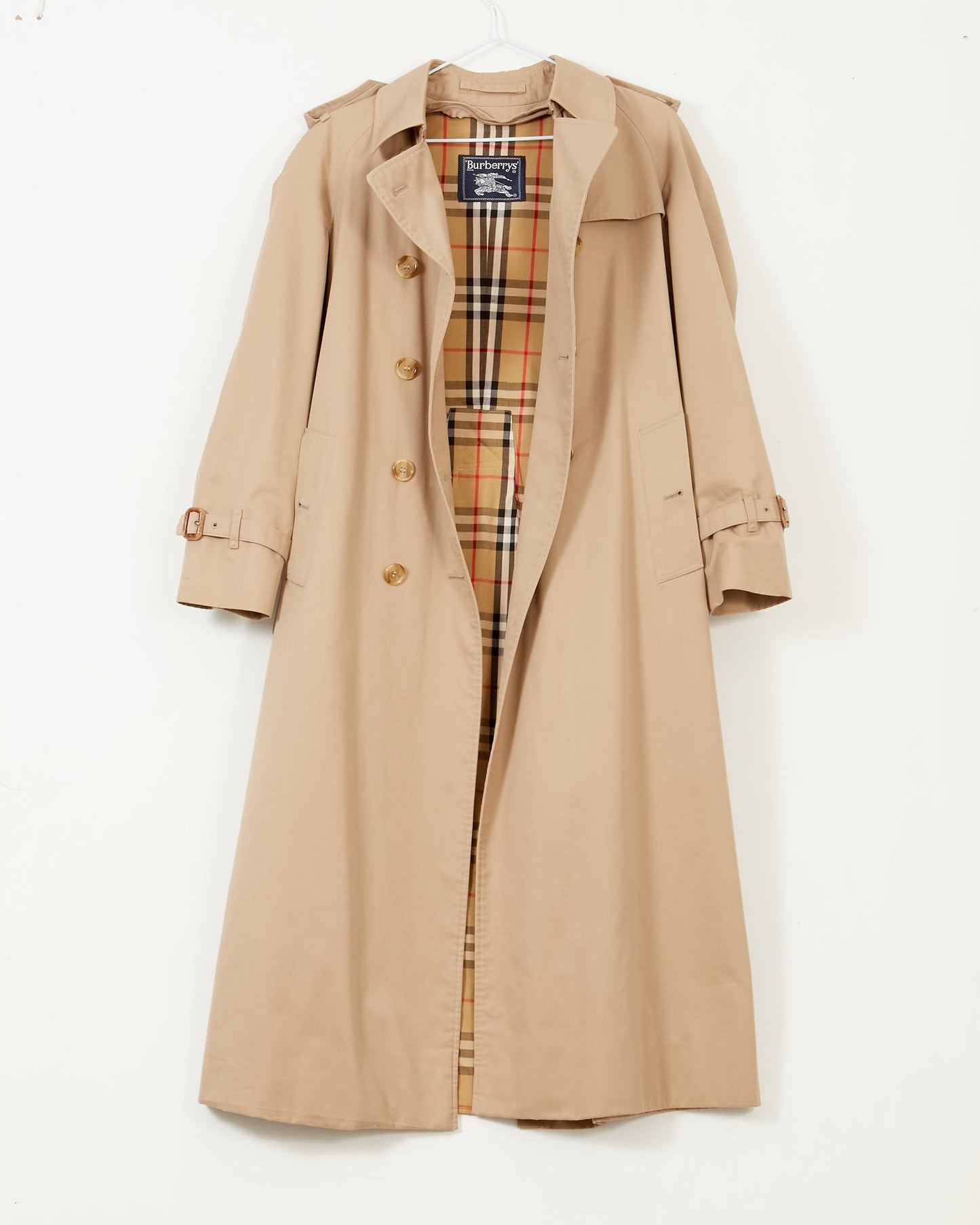 Burberry Beige Garbadine Classic Long Trench Coat - 6