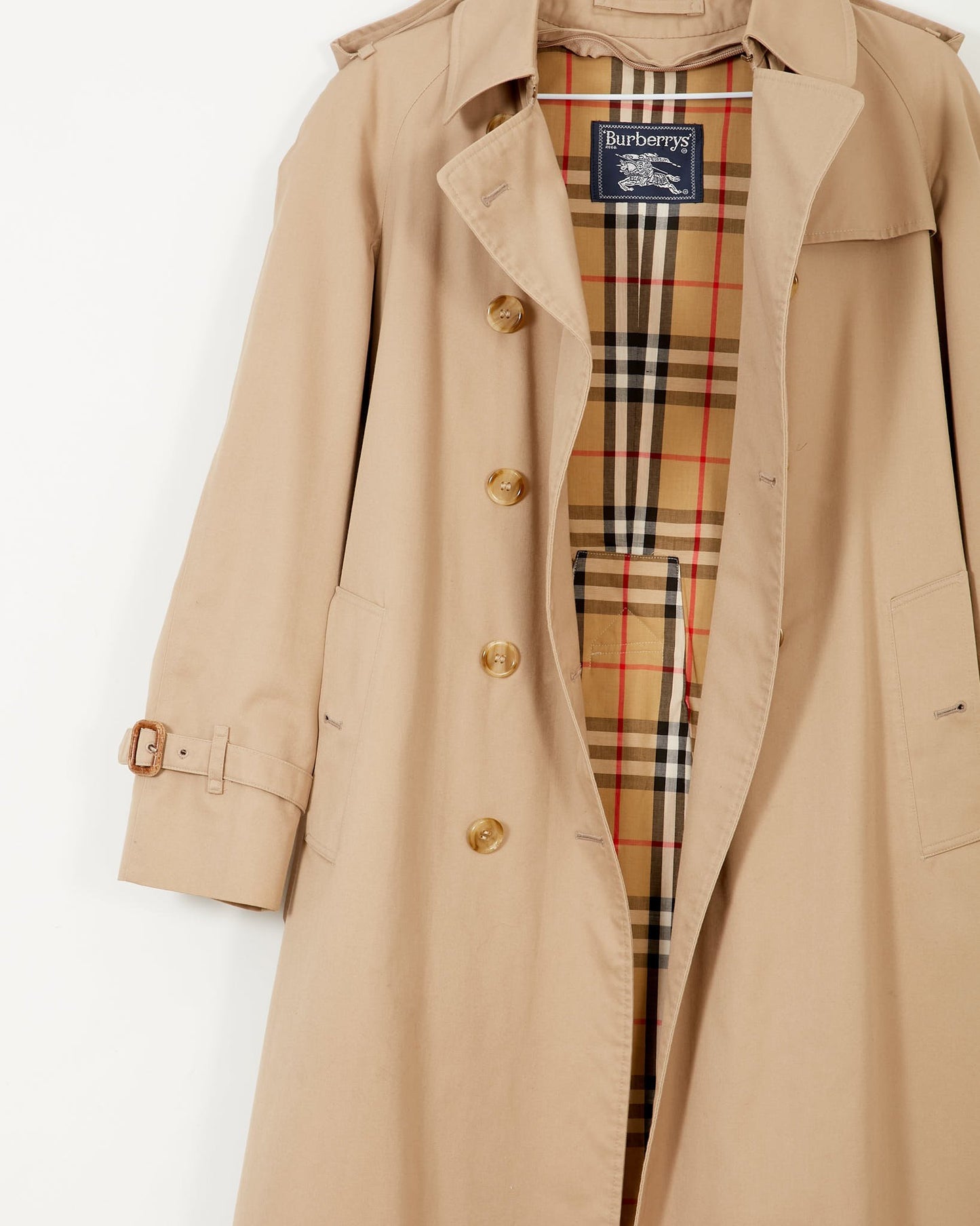 Burberry Beige Garbadine Classic Long Trench Coat - 6