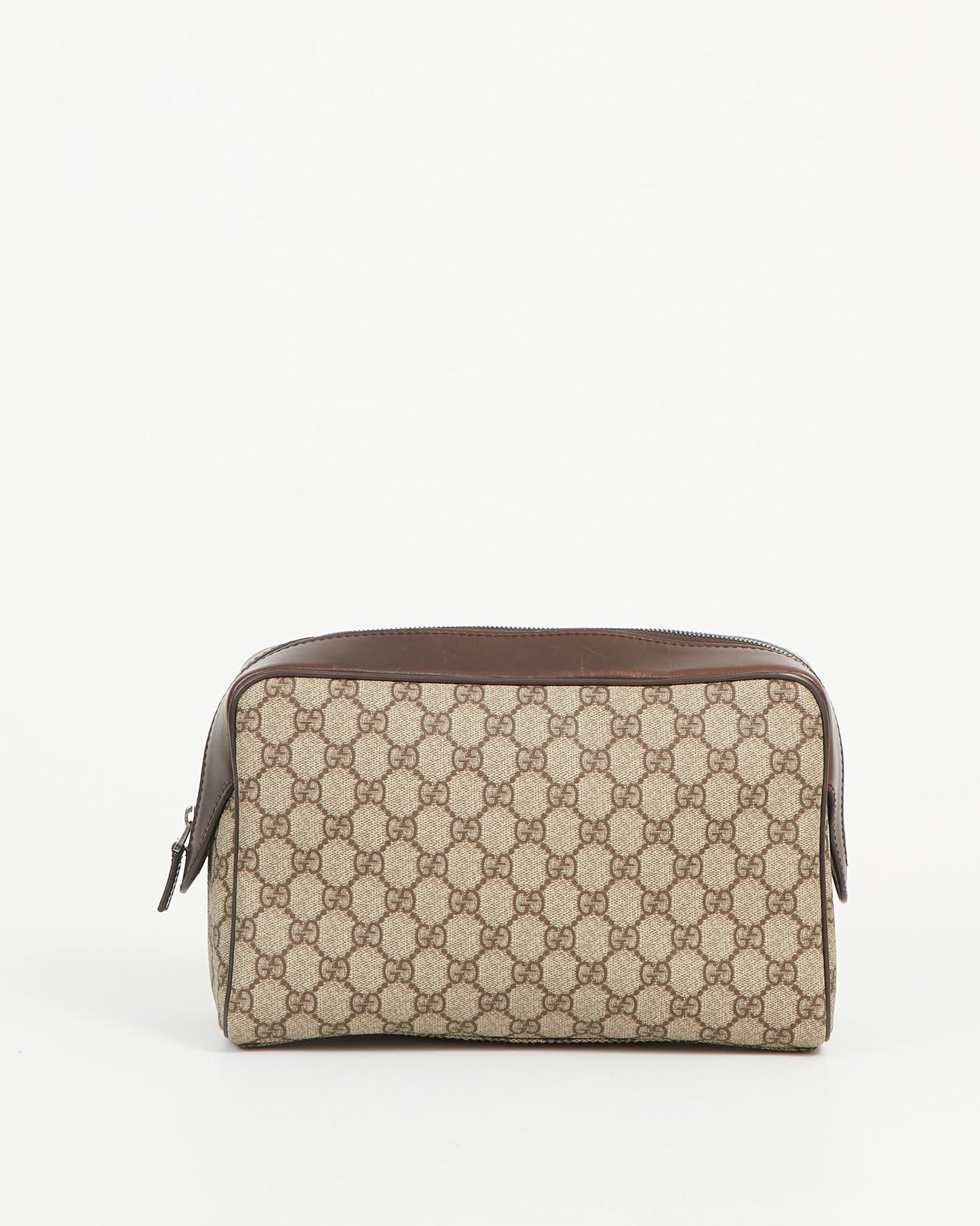 Gucci Brown GG Supreme Coated Canvas Toiletry Pouch