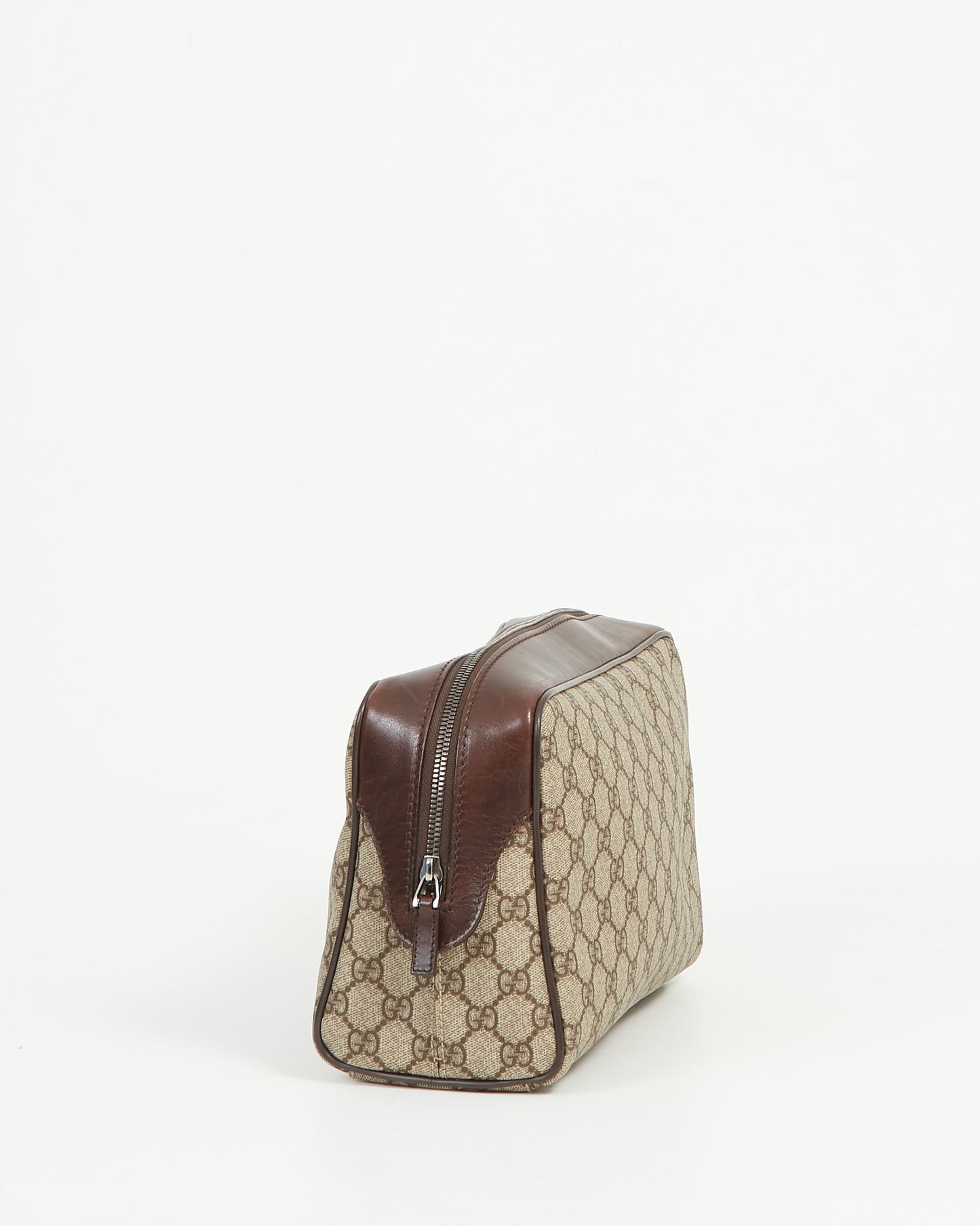 Gucci Brown GG Supreme Coated Canvas Toiletry Pouch