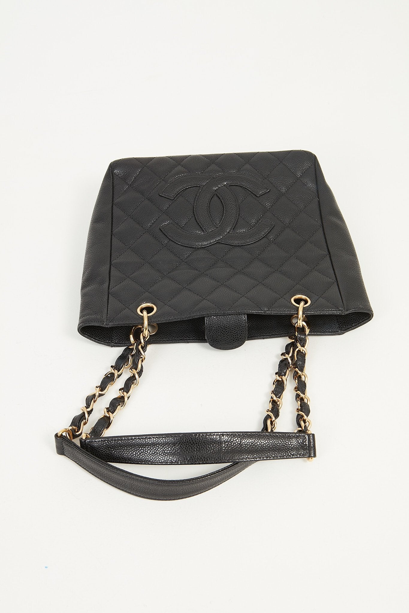 Chanel Black Caviar Leather PST GHW Bag