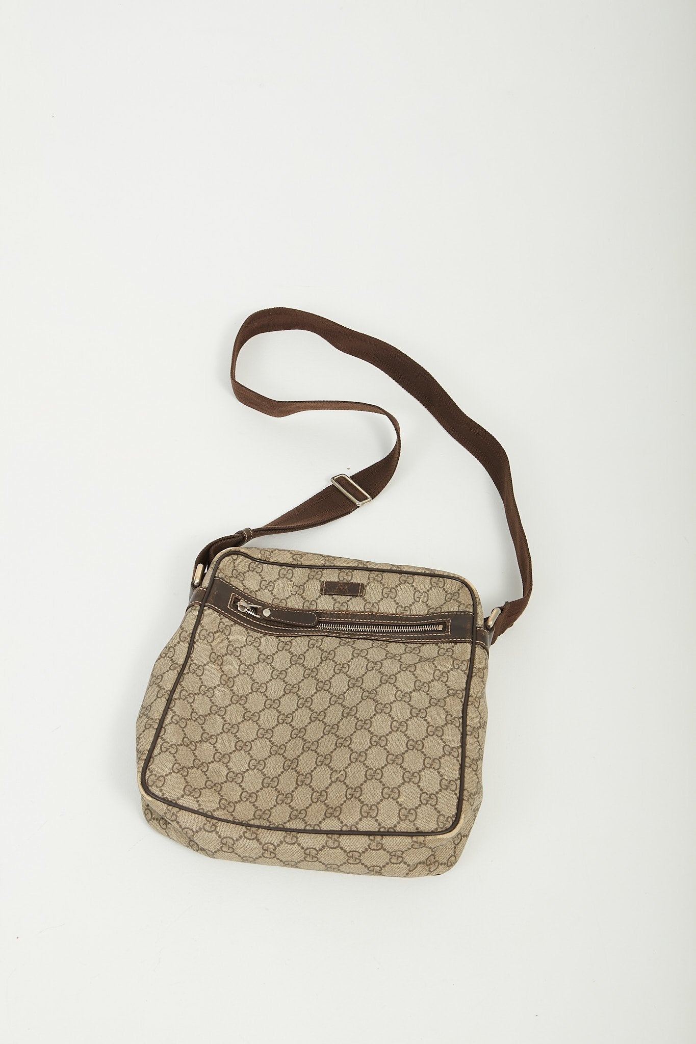 Gucci Brown GG Supreme Coated Canvas Crossbody Bag