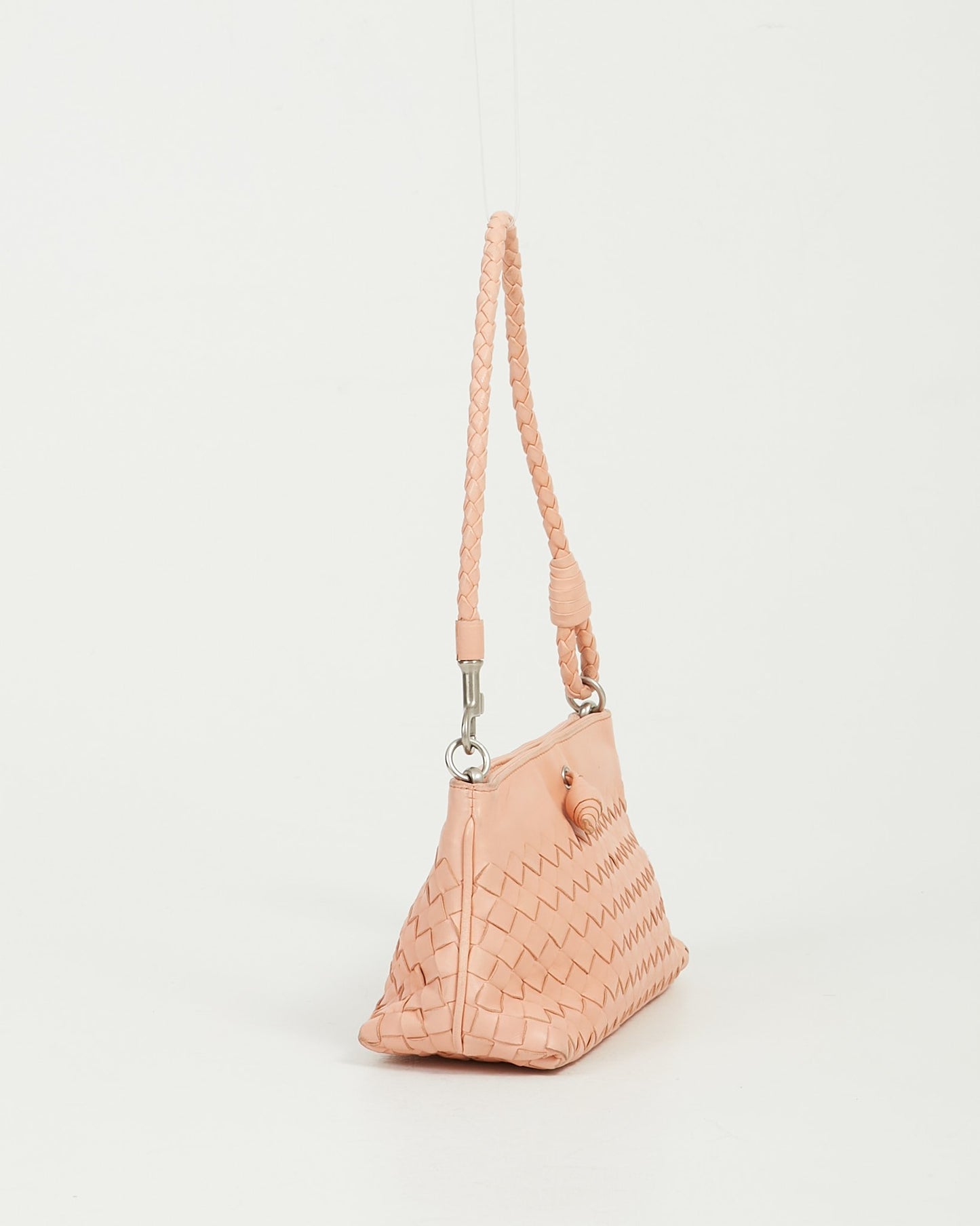 Bottega Veneta Peach Intrecciato Leather Mini Convertible Shoulder Bag