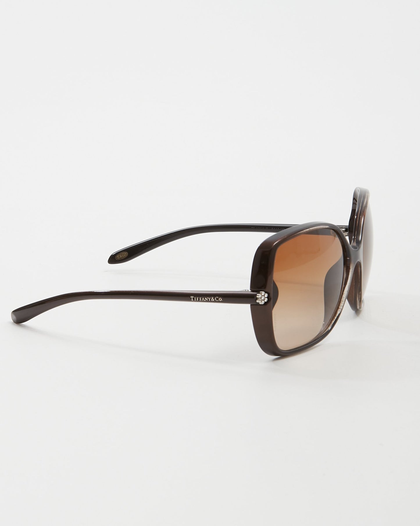 Tiffany 
Co Dark Bronze Metallic Round Sunglasses