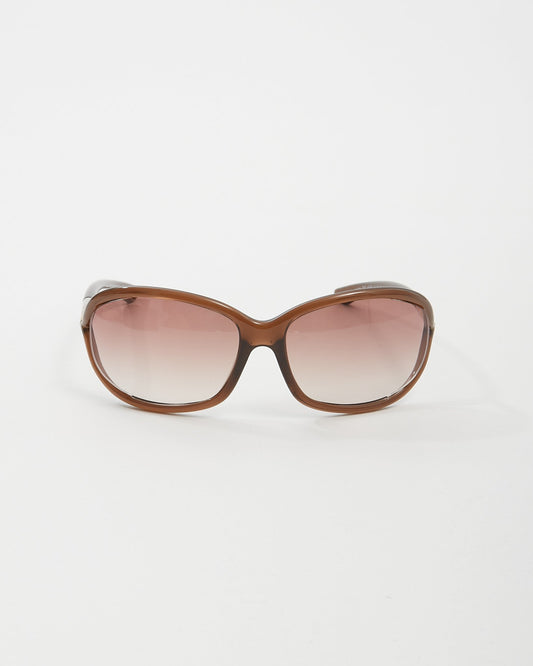 Tom Ford Brown Jennifer TF8 Oval Sunglasses