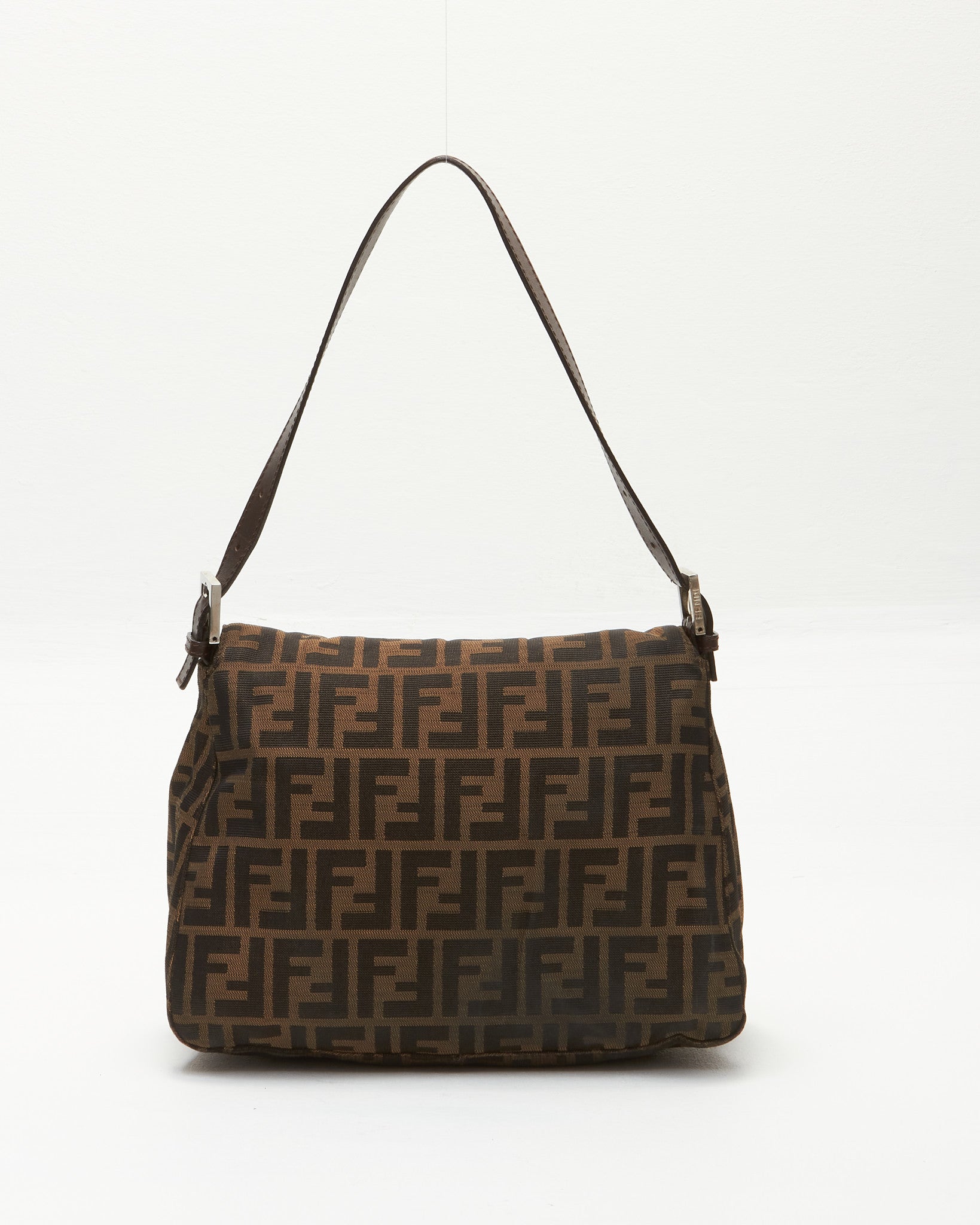 Fendi Tobacco Zucca Canvas Mama Baguette Shoulder Bag