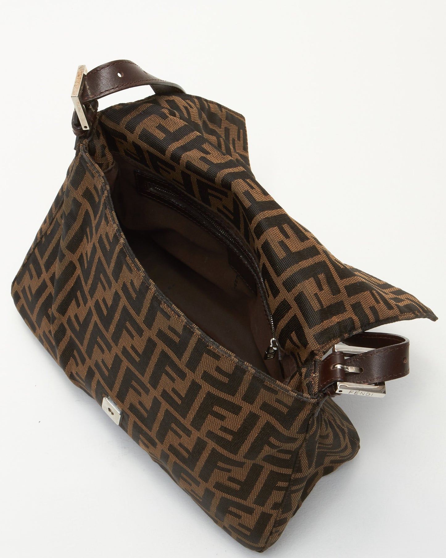 Fendi Tobacco Zucca Canvas Mama Baguette Shoulder Bag