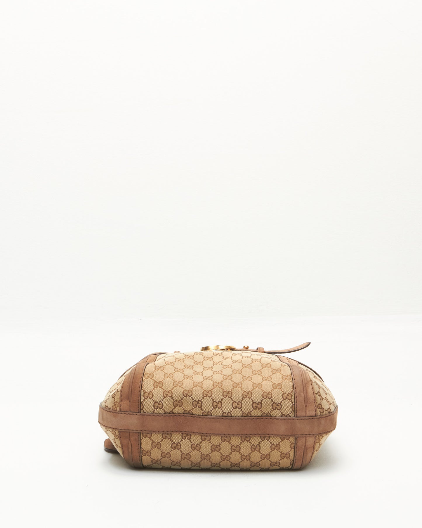 Gucci Beige GG Canvas Medium Running Hobo Bag