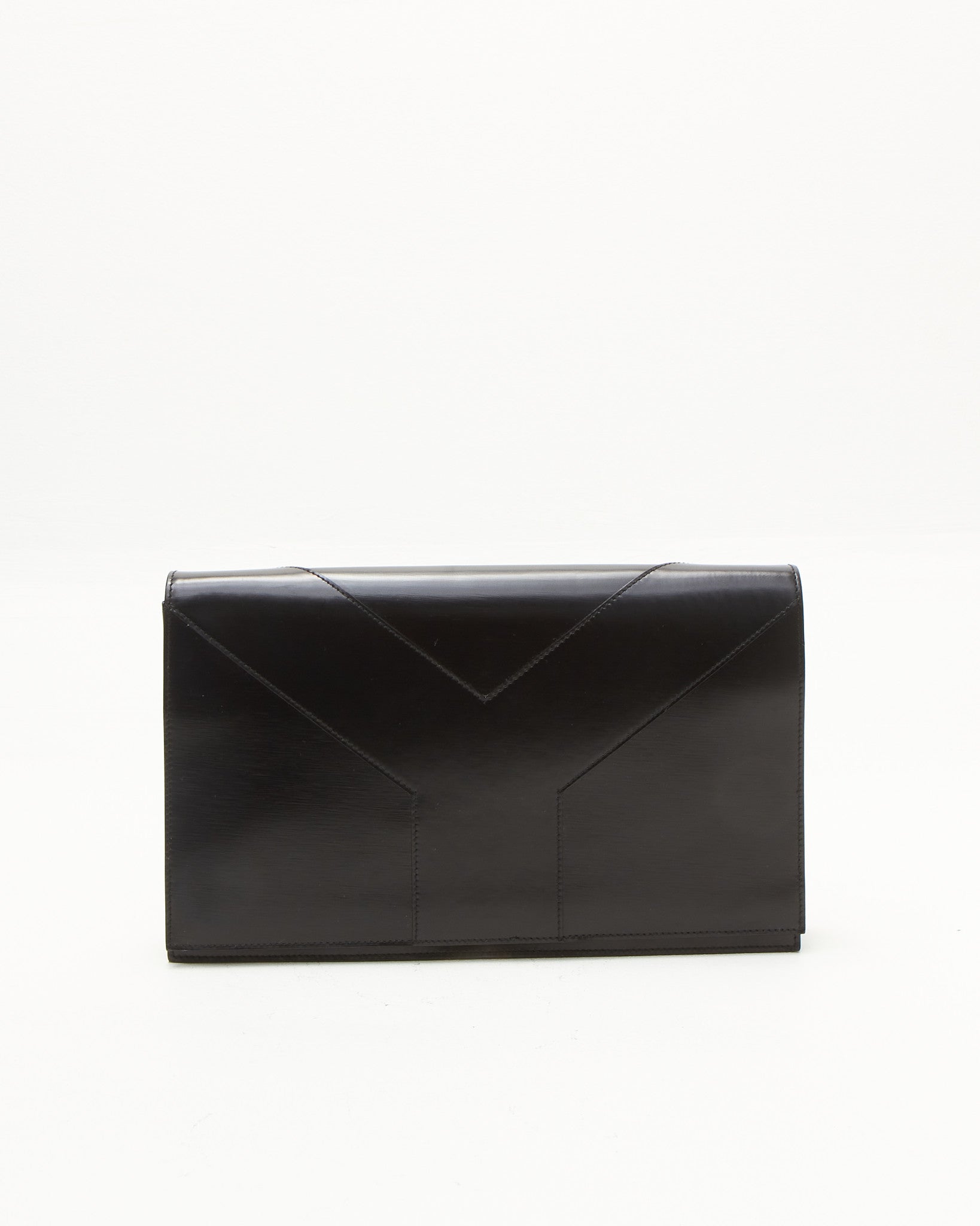 Saint Laurent Vintage Black Leather Y Shoulder Bag