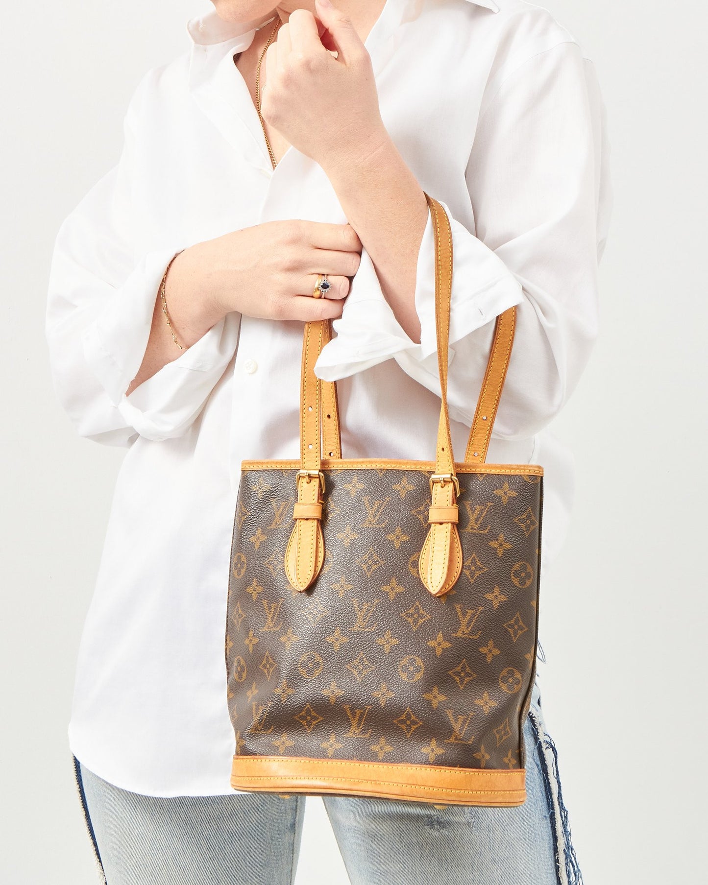 Louis Vuitton Monogram Petit Bucket Bag