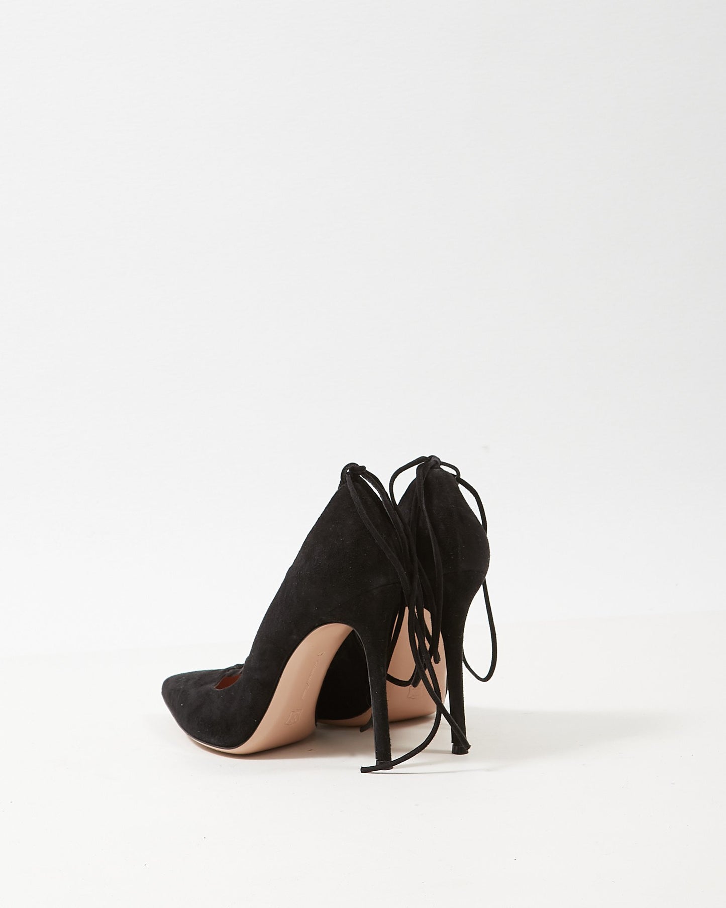 Gianvito Rossi Black Suede Femi Lace-Up Pumps - 40