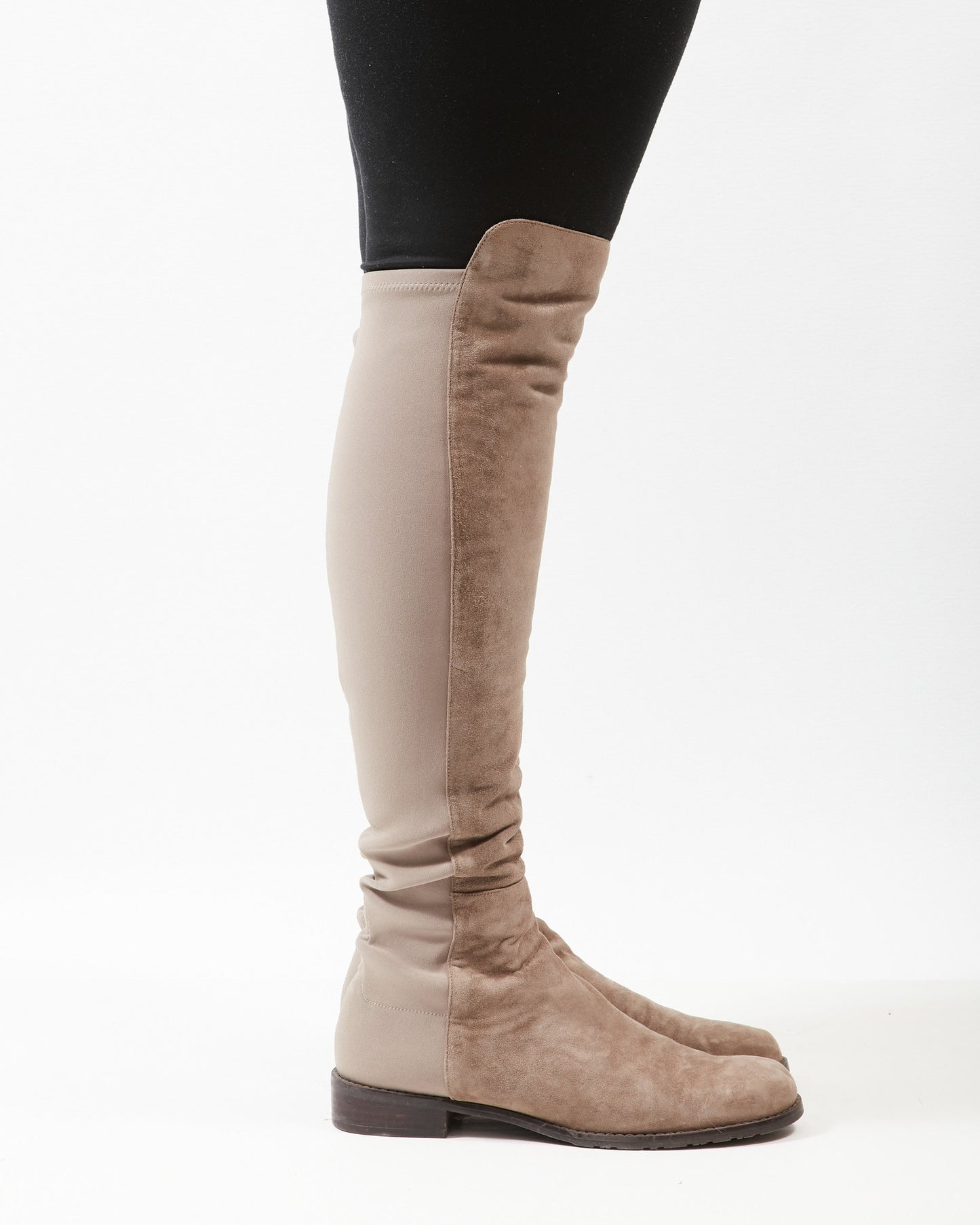 Stuart Weitzman Grey Taupe Suede 50/50 OTK Boots - 9