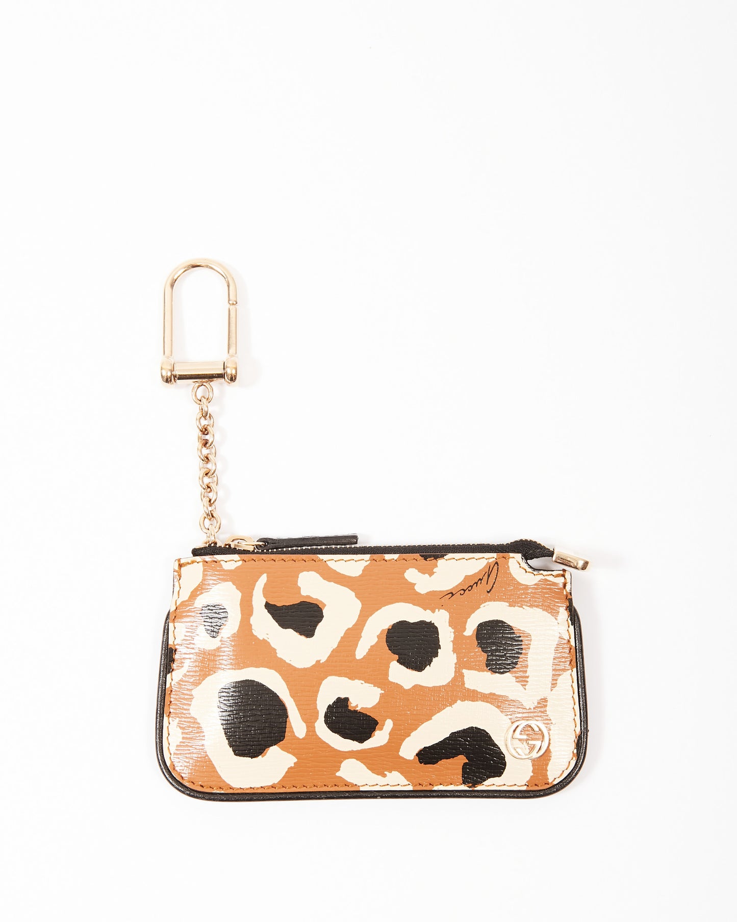 Gucci Tan Leopard Betty Shanghai Key Pouch