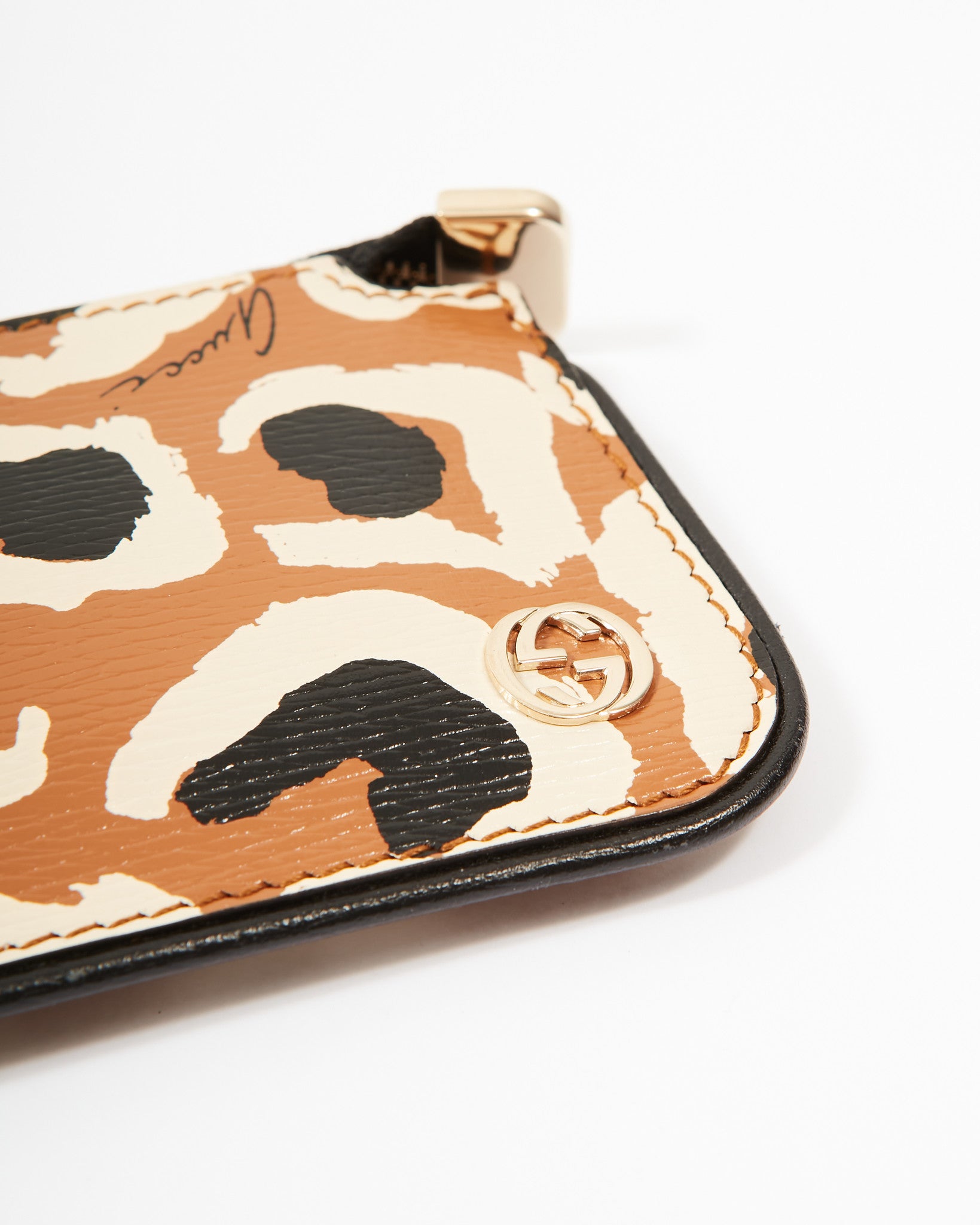 Gucci Tan Leopard Betty Shanghai Key Pouch