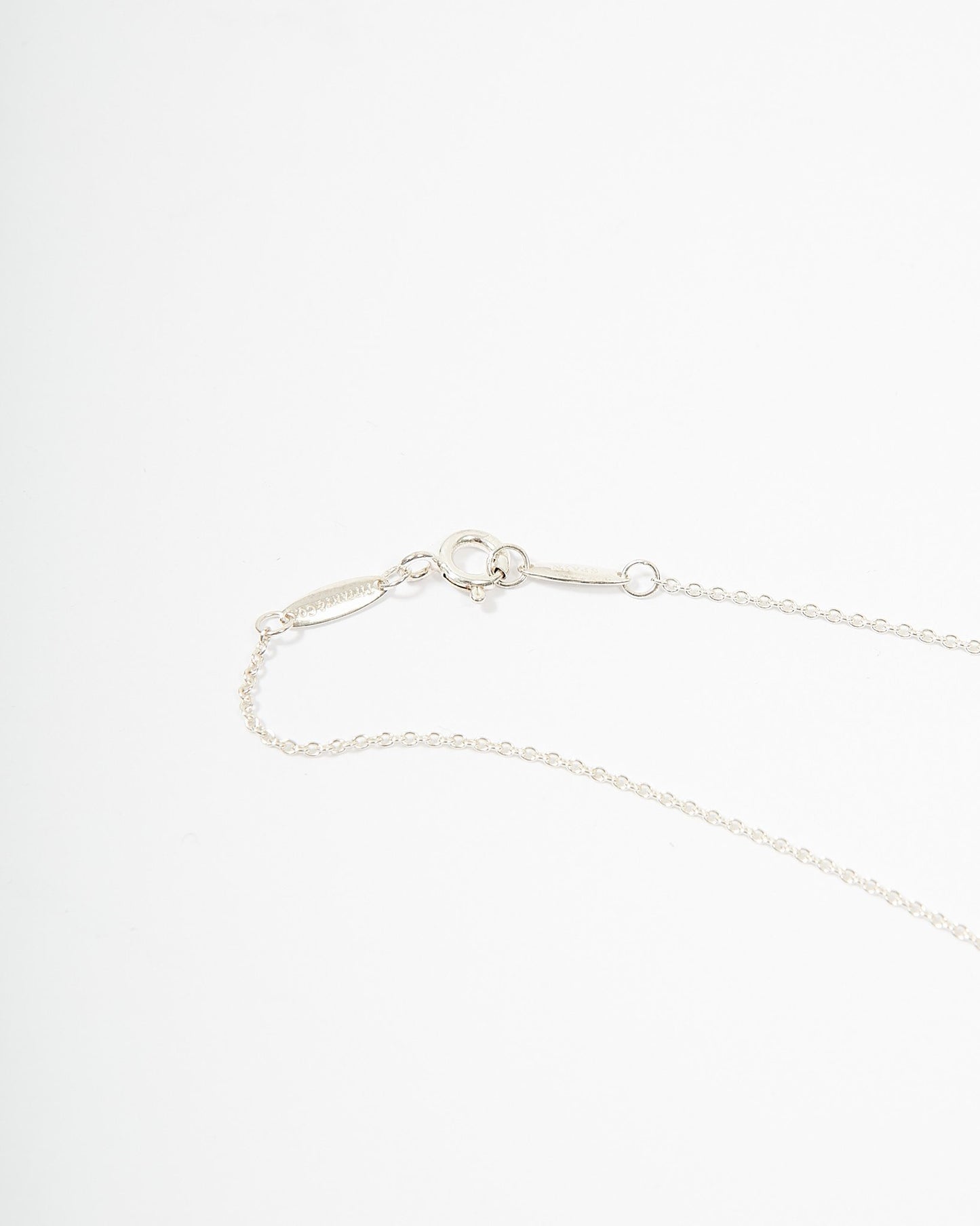 Collier pendentif Tiffany &amp; Co en argent sterling avec diamants par cour