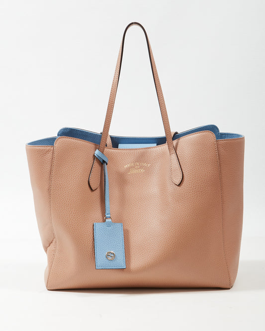 Gucci Beige Leather Swing Tote Bag