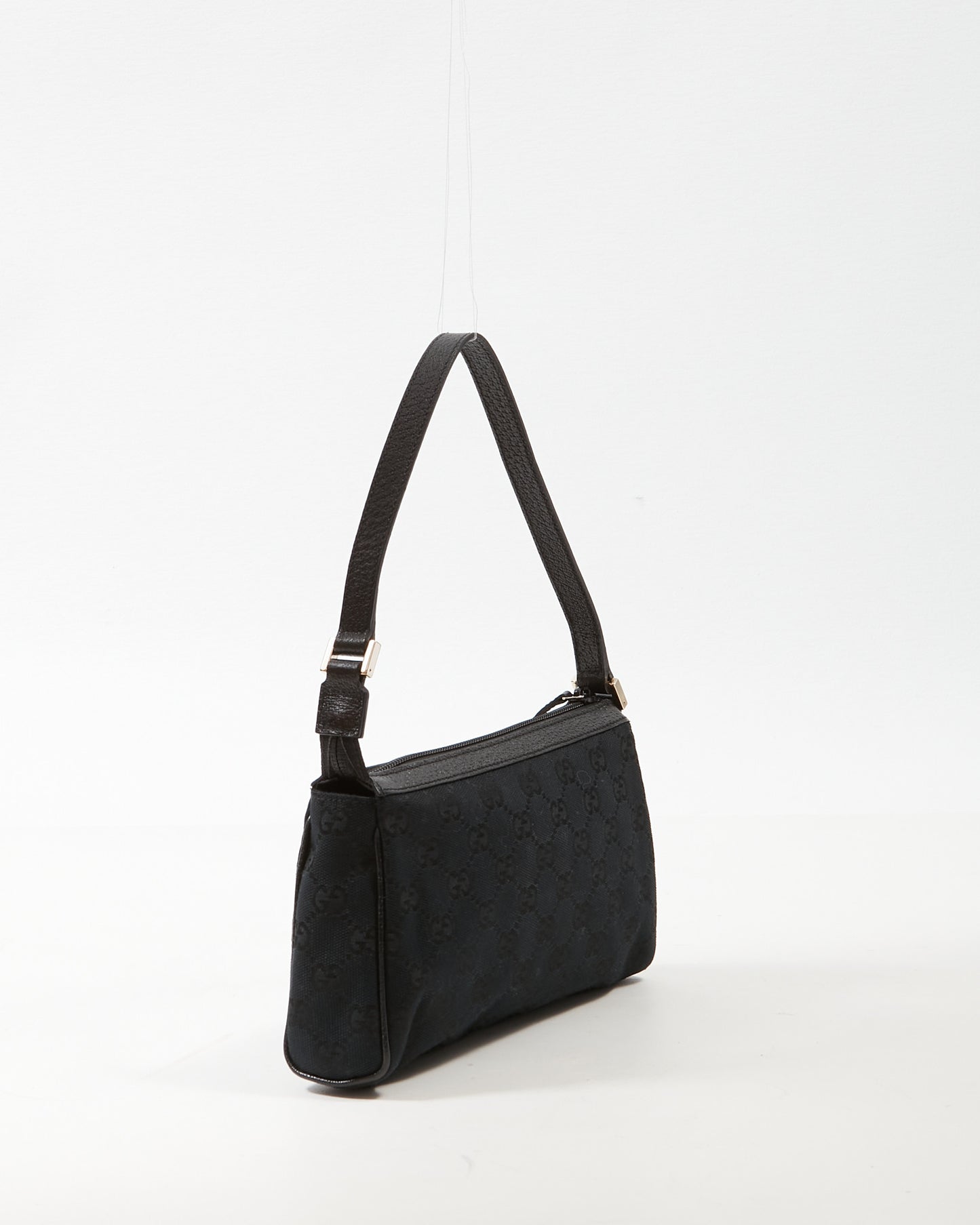 Gucci Black GG Canvas Abbey Pochette Shoulder Bag