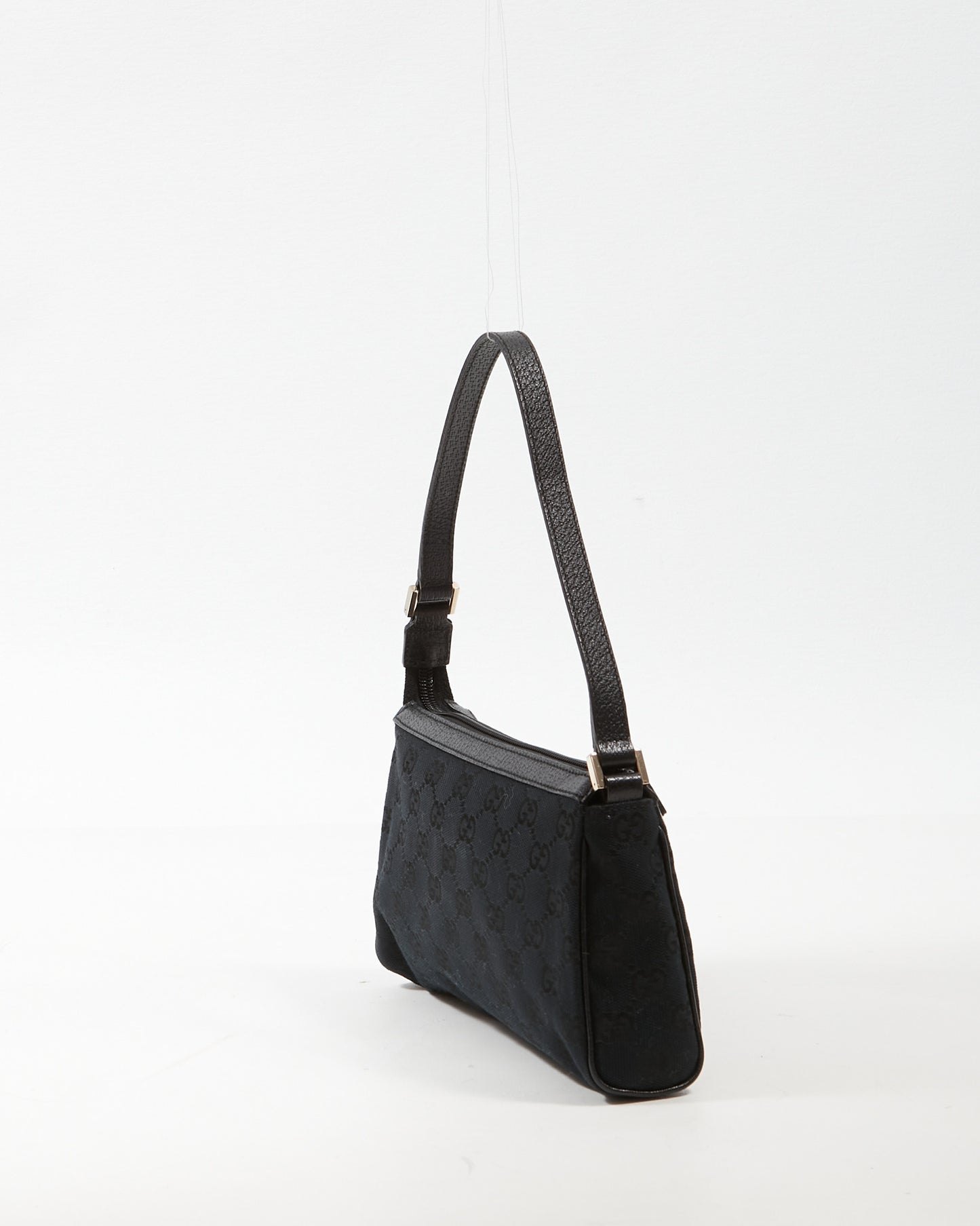 Gucci Black GG Canvas Abbey Pochette Shoulder Bag