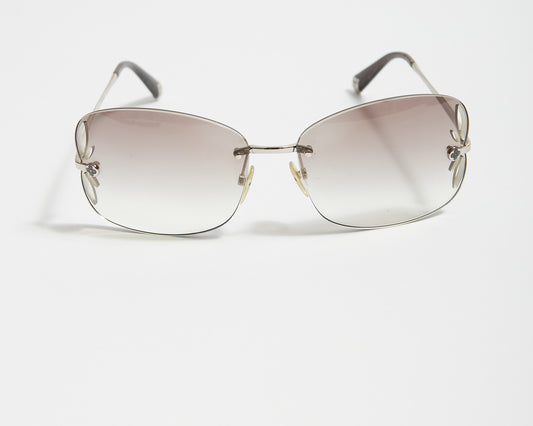 Louis Vuitton Silver Rimless M0122 Lily Sunglasses