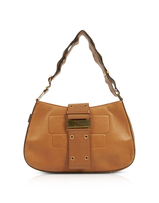 Dior Tan Leather Street Chic Large Hobo Shoulder Bag