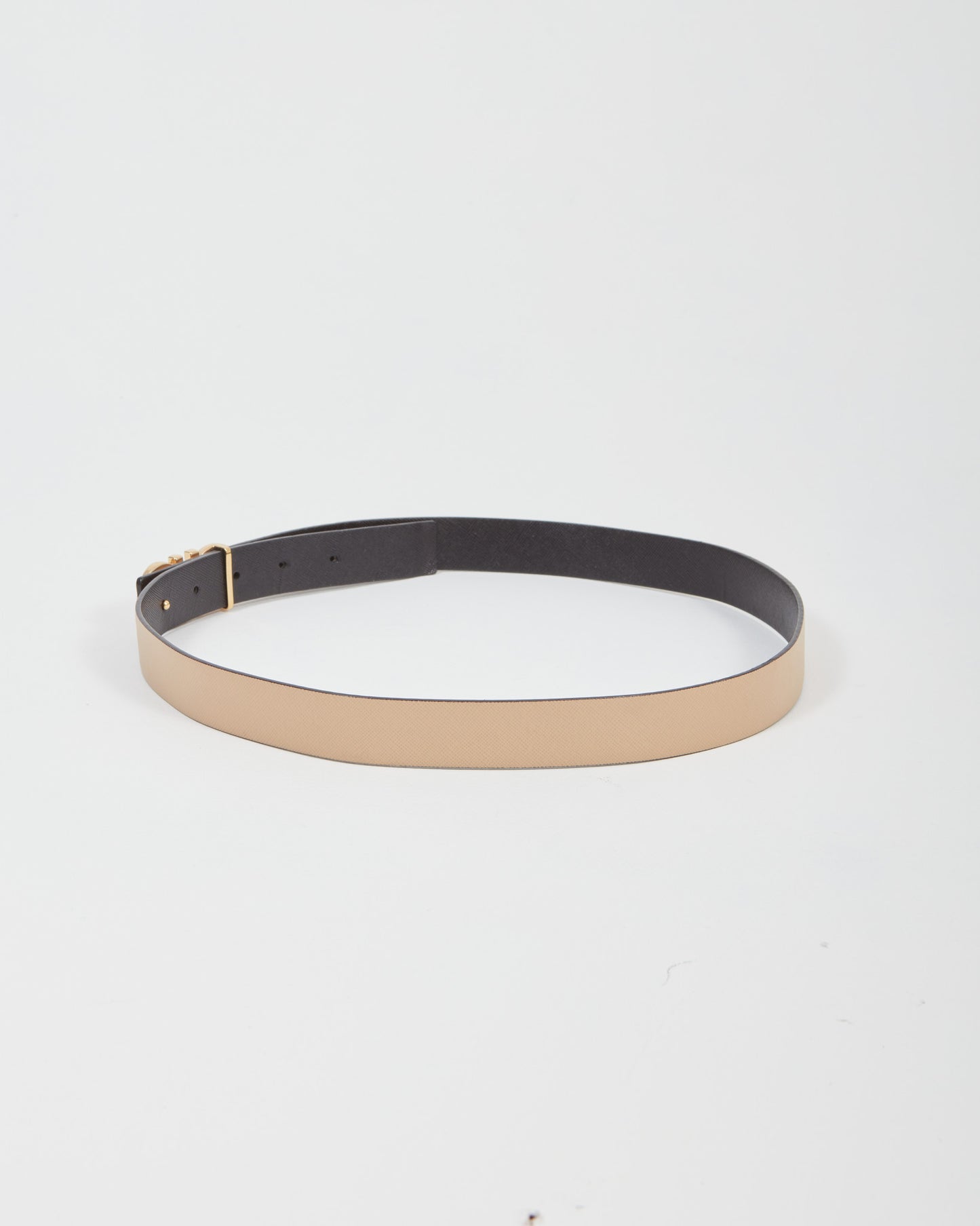 Ferragamo Black/Beige Leather Gancini Réversible Belt - 75