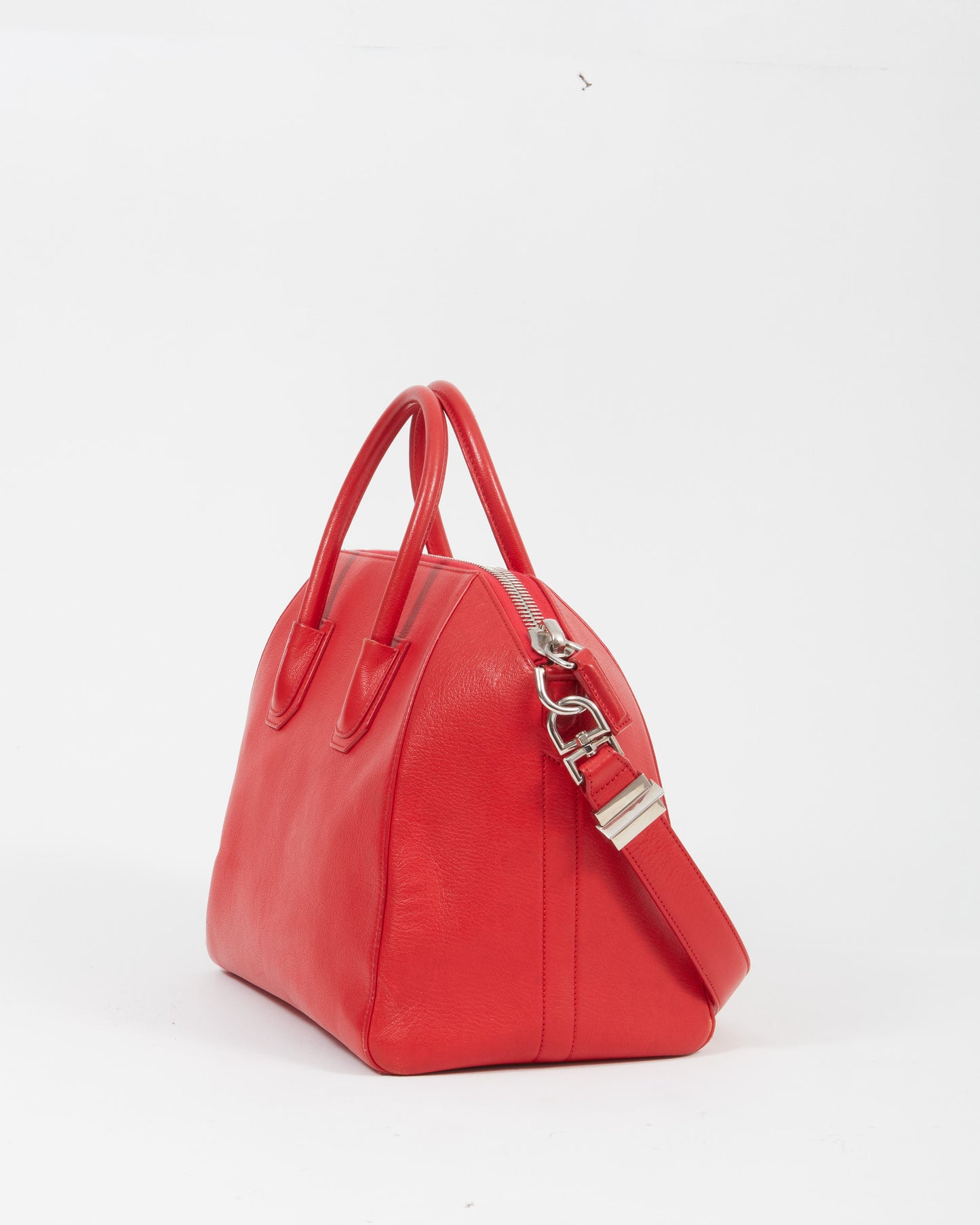 Givenchy Red Grained Leather Large Antigona Bag