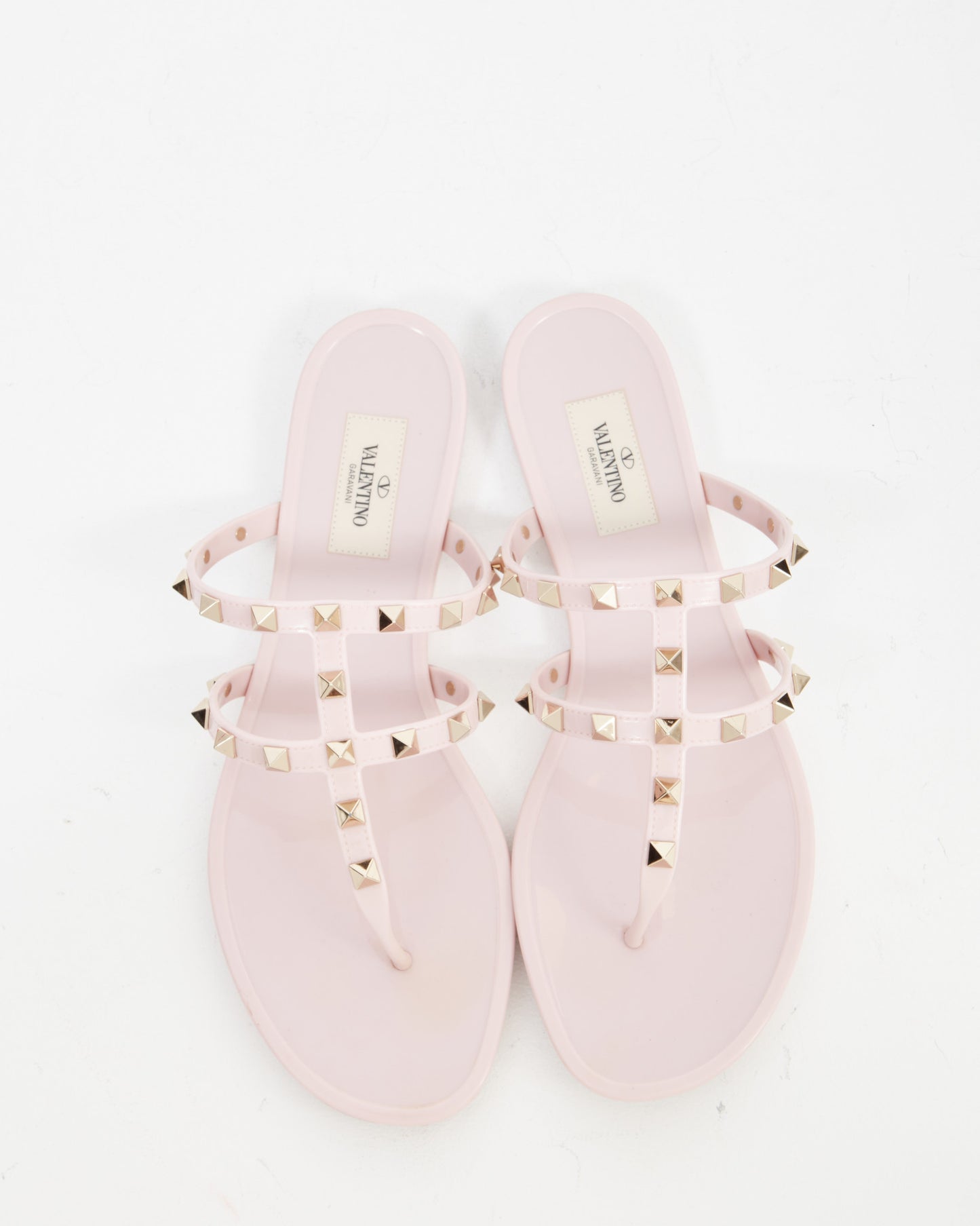 Valentino Blush Rubber Jelly Rockstud Sandal - 40