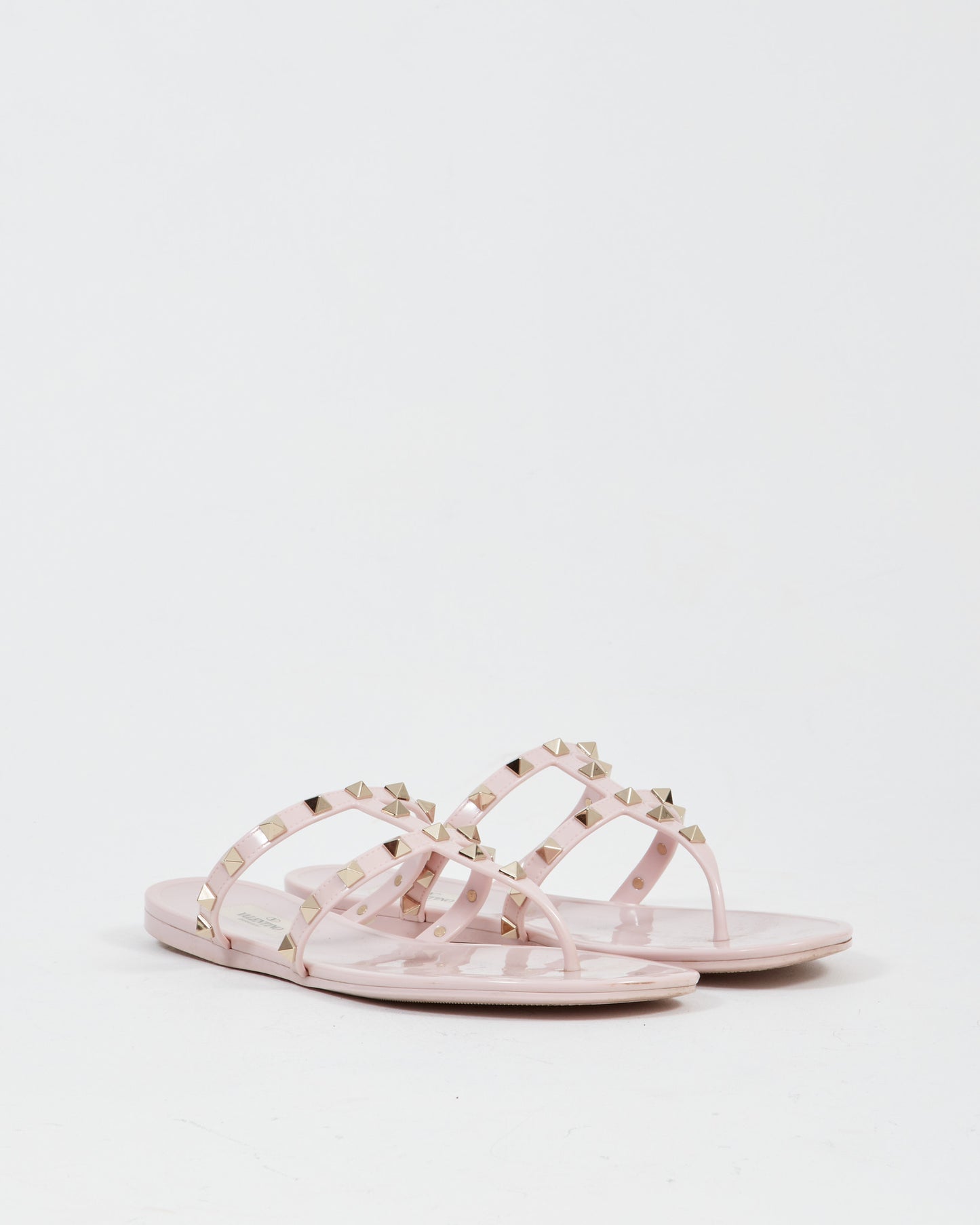 Valentino Blush Rubber Jelly Rockstud Sandal - 40