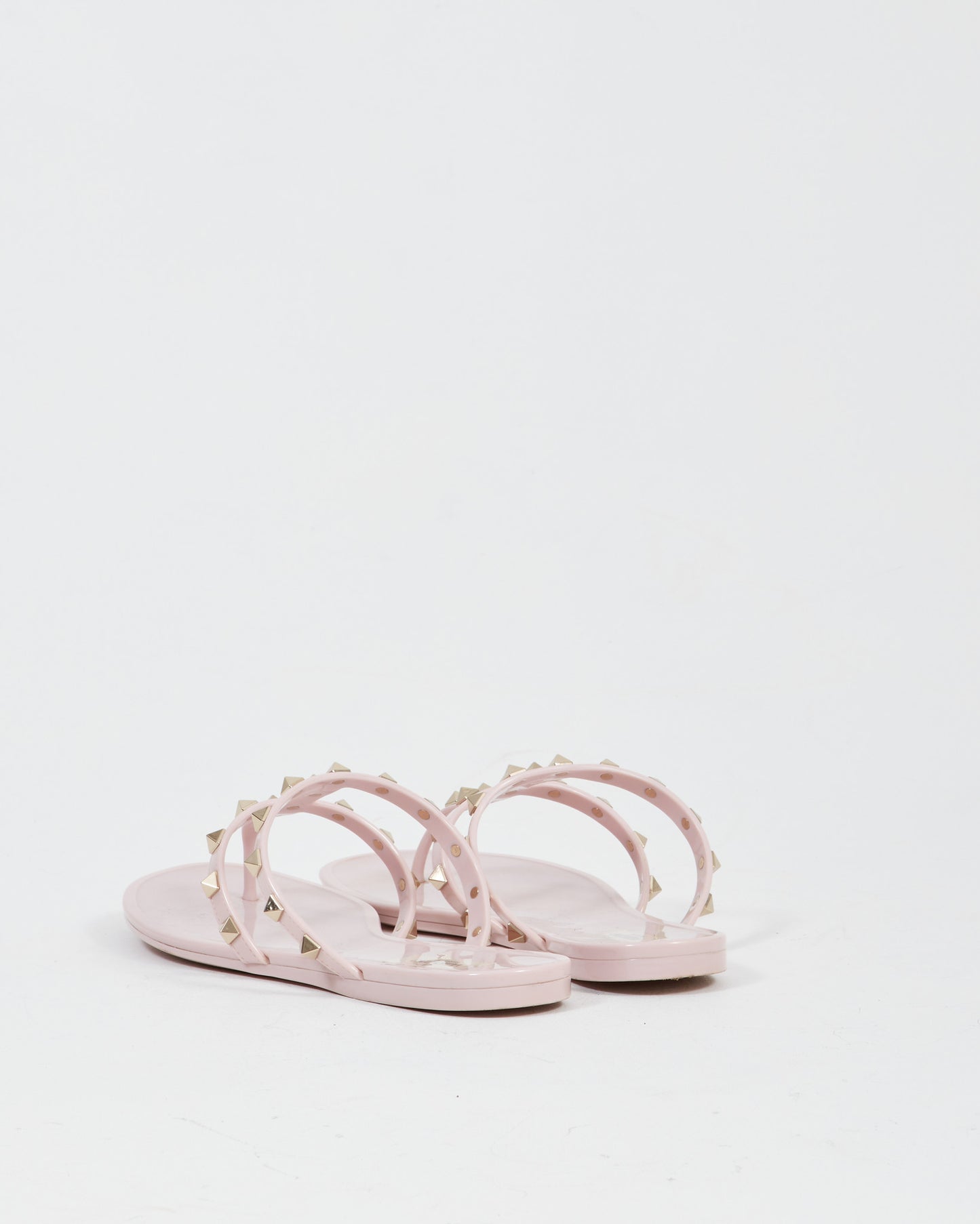 Valentino Blush Rubber Jelly Rockstud Sandal - 40