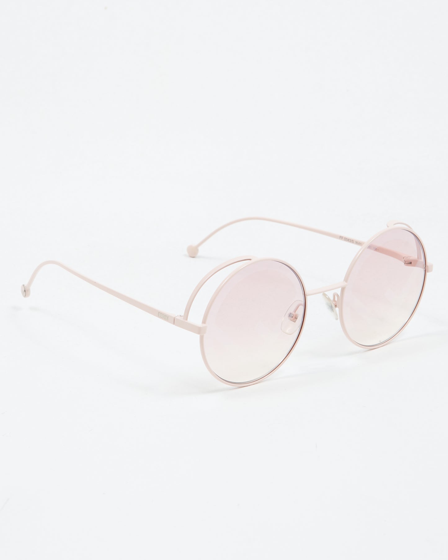 Fendi Pink Metal Round Frame FF0343/S Sunglasses