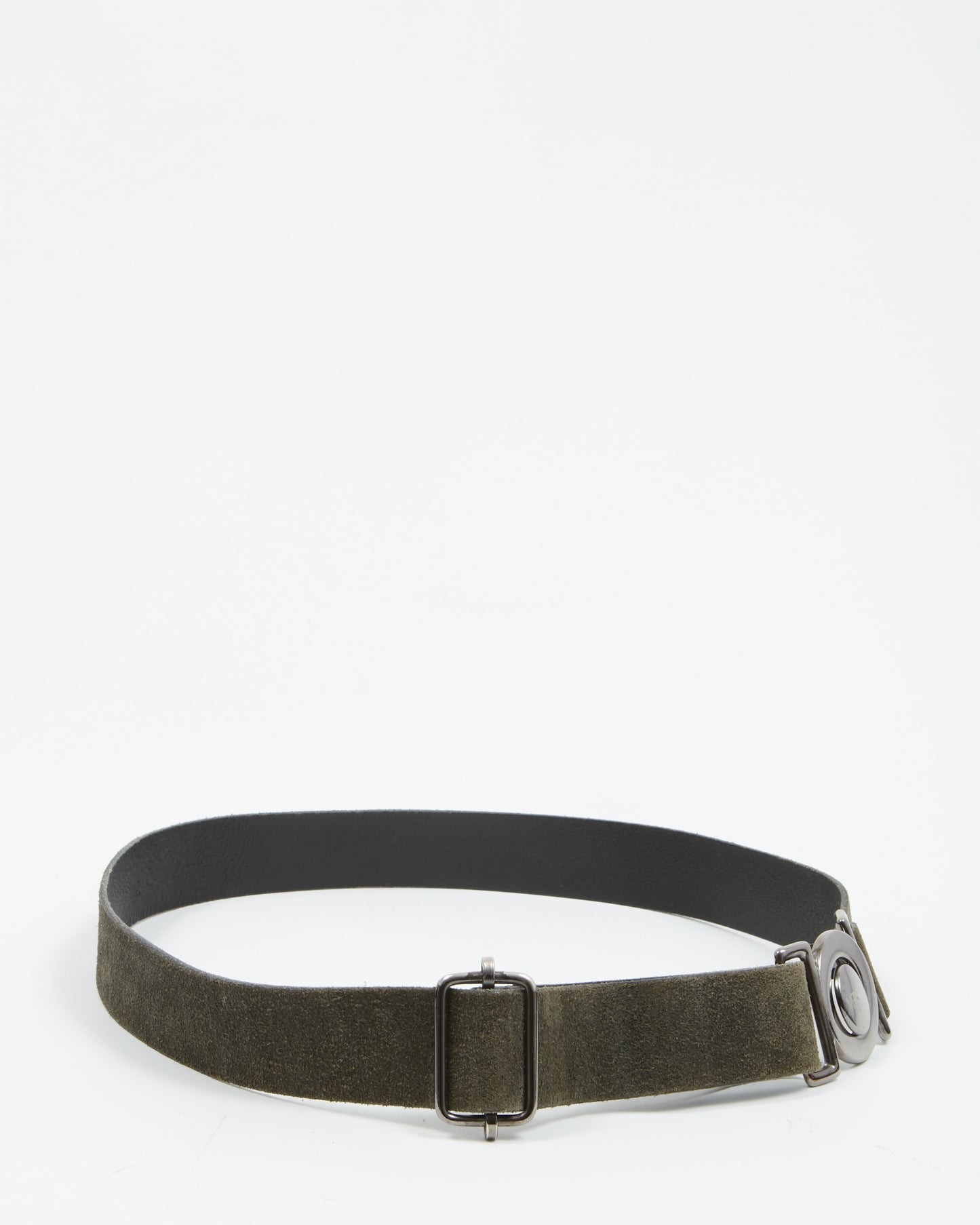 Versace Versus Khaki Suede Leather Belt - 38/95