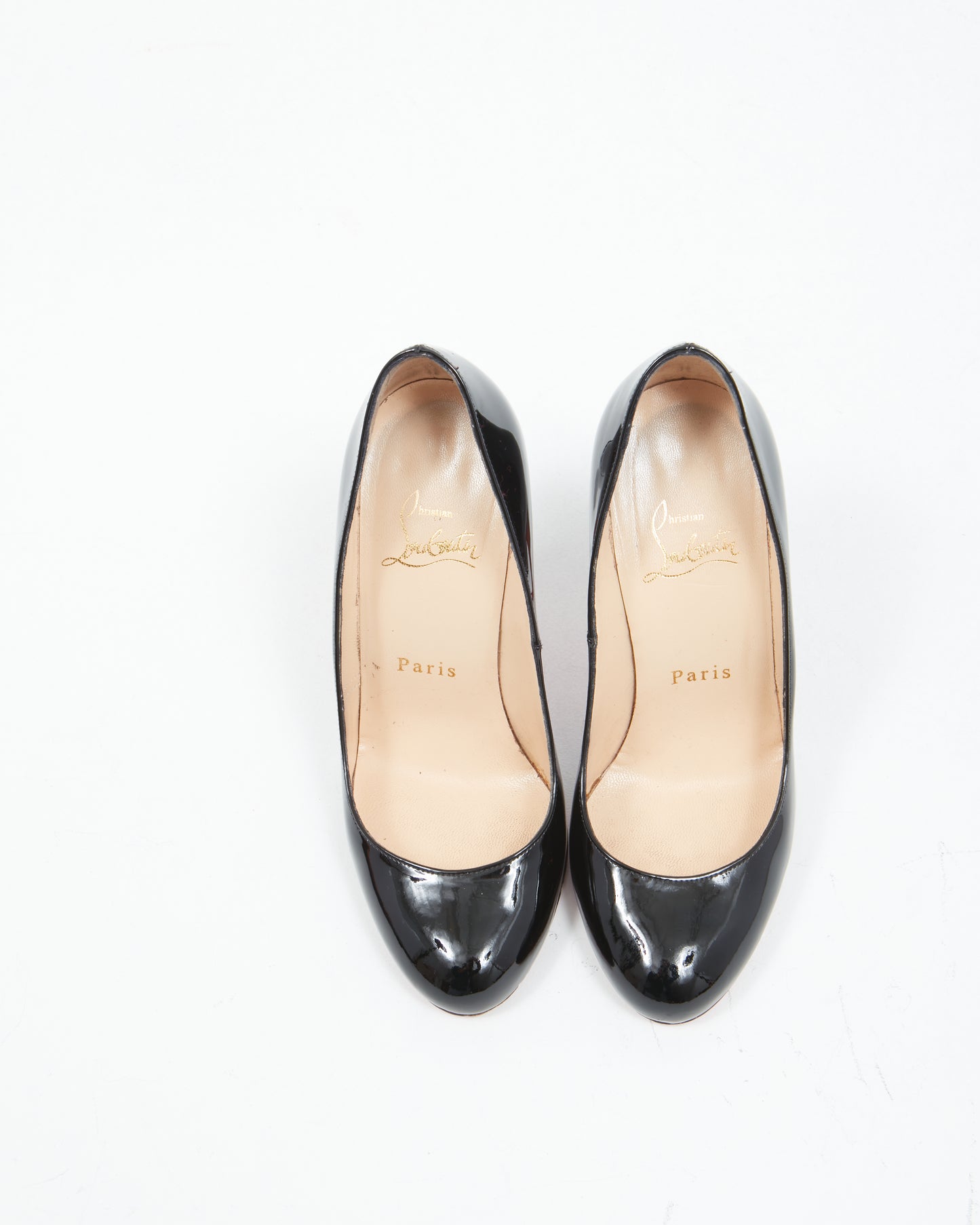 Christian Louboutin Black Patent Fifille 100mm Pumps - 35