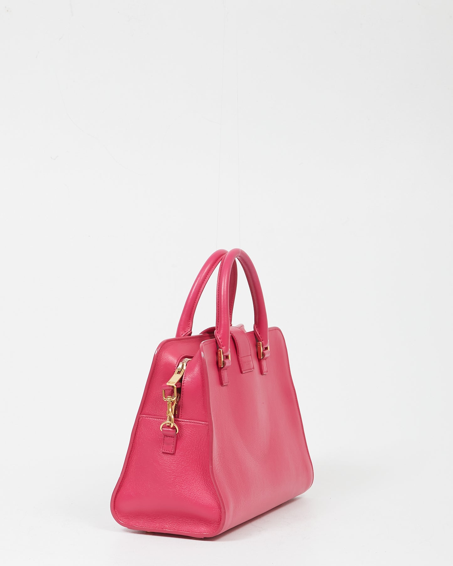 Saint Laurent Fuchsia Pink Cabas Monogram 2-Way Tote